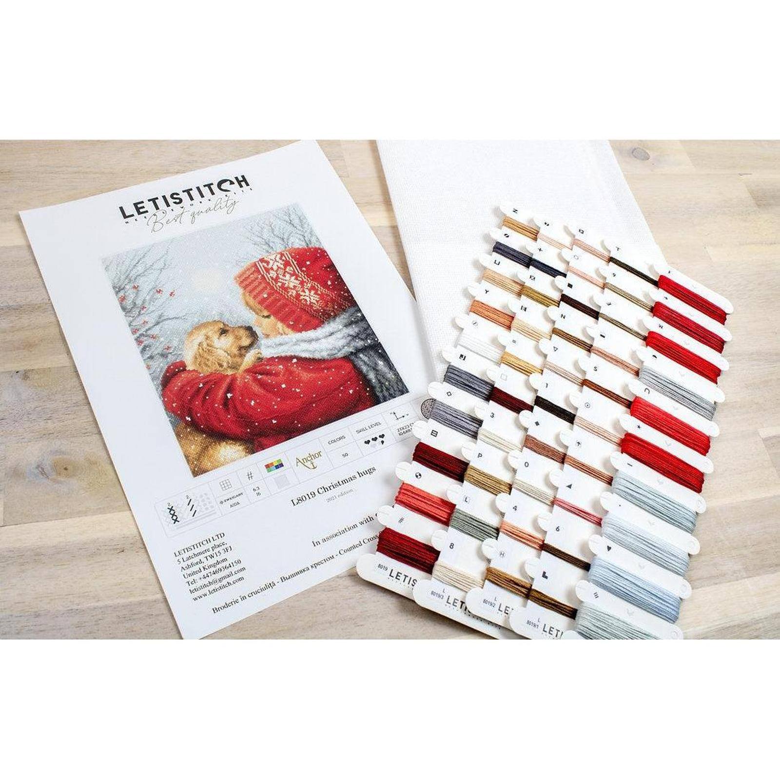 Letistitch Christmas Hugs Counted Cross Stitch Kit