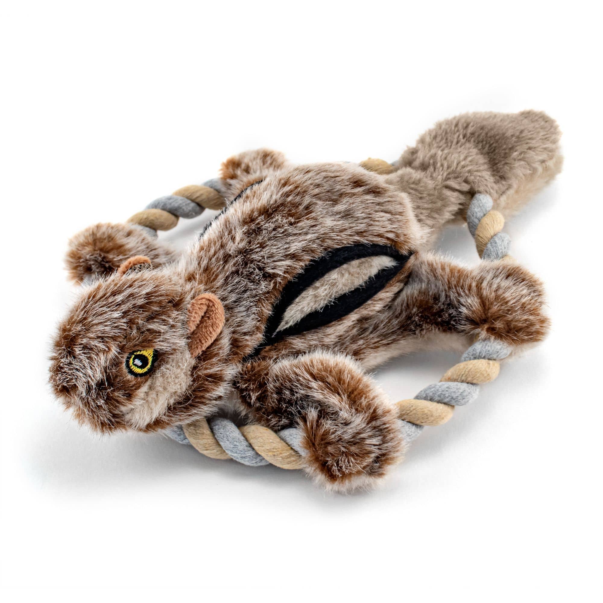 Ruffin' It™ Woodlands Chipmunk Plush Dog Toy with Rope Chew Ring