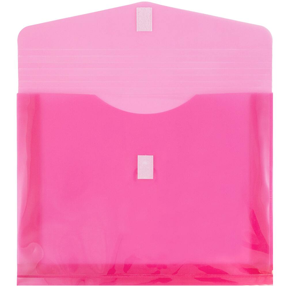 JAM Paper 9.75" x 13" Plastic Hook & Loop Closure Envelopes, 12ct.
