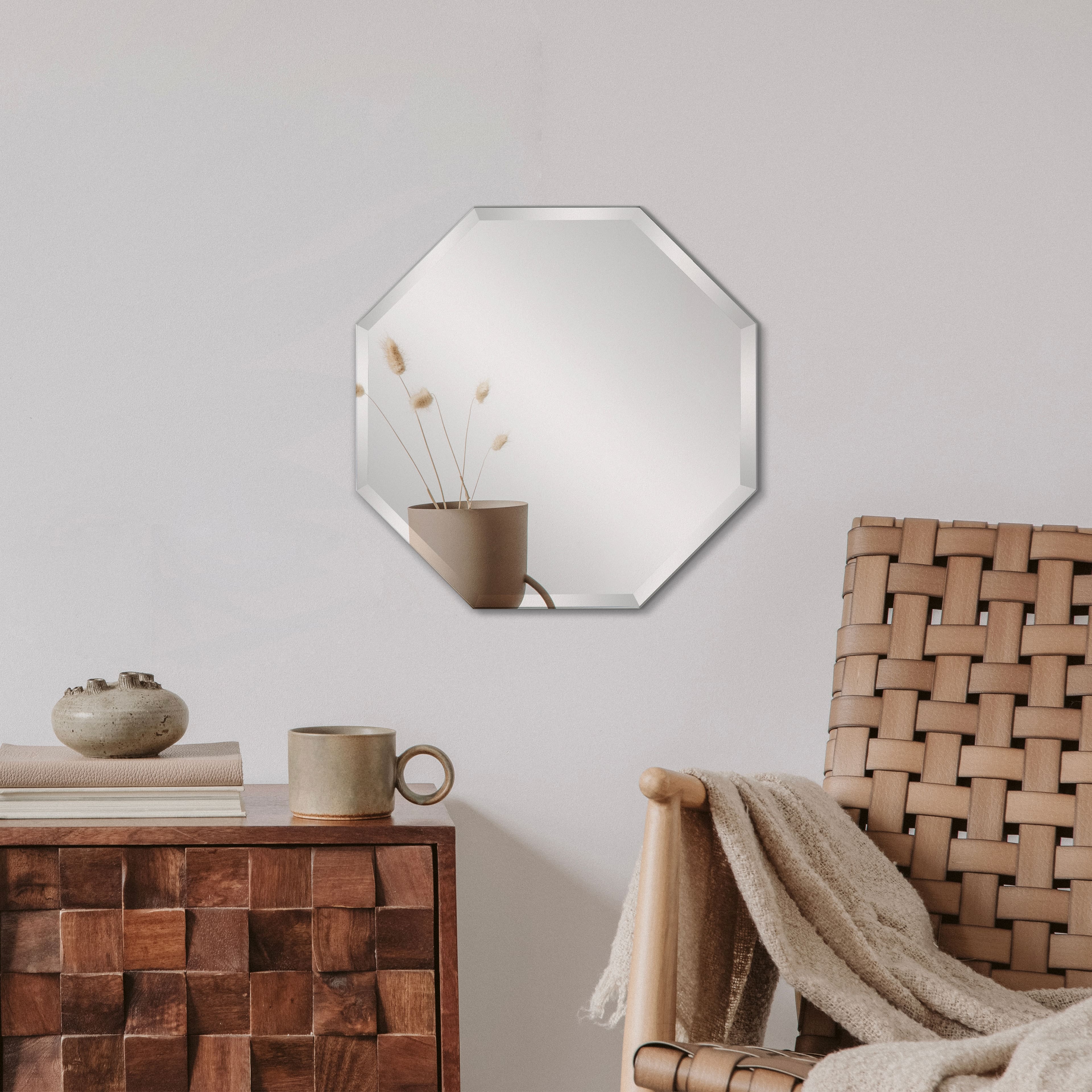 7" Octagon Beveled Glass Mirror by Make Market®