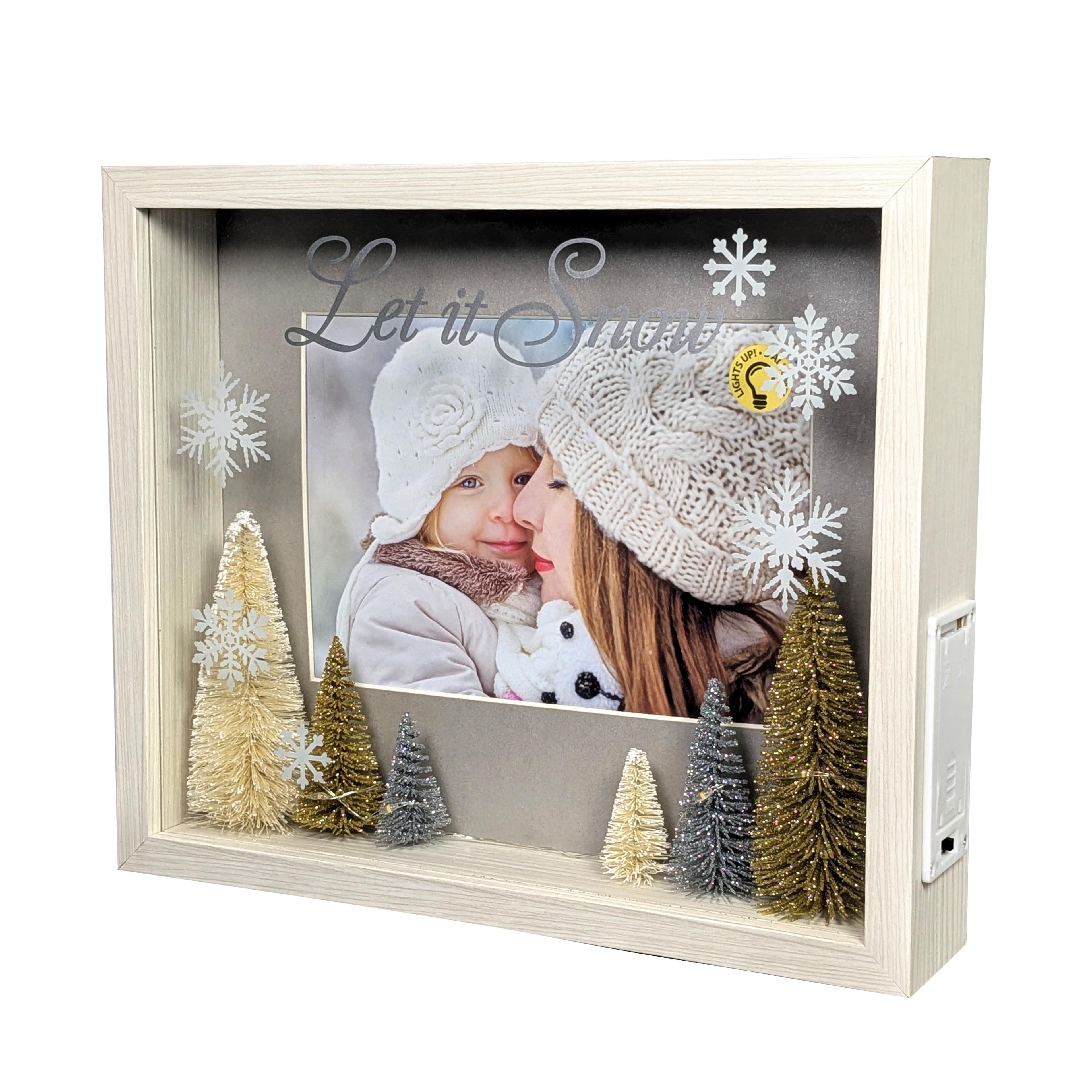 5&#x22; x 7&#x22; LED Let it Snow Tabletop Frame by Studio D&#xE9;cor&#xAE;