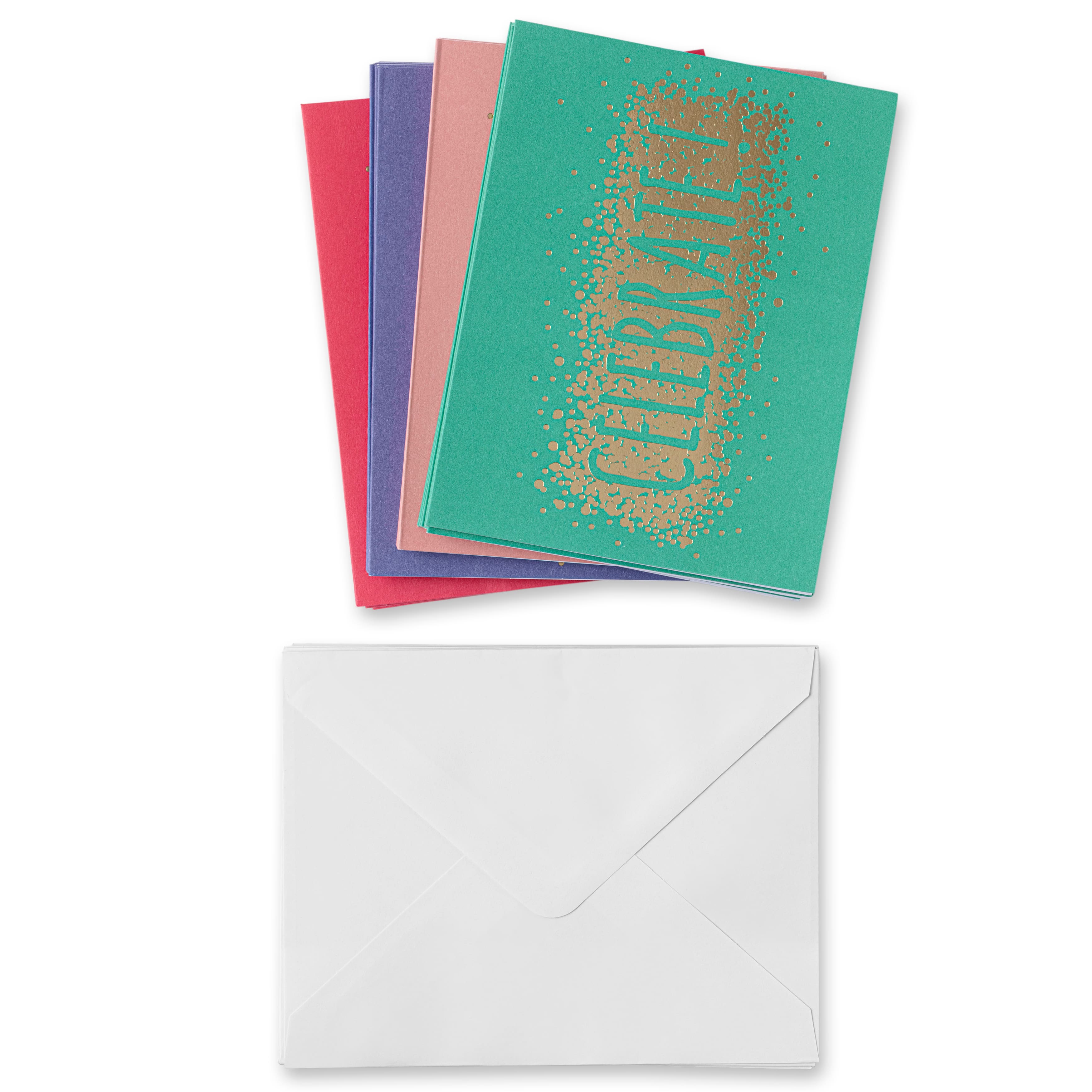 Gold Celebrate Cards &#x26; Envelopes by Recollections&#x2122;, 4.25&#x22; x 5.5&#x22;