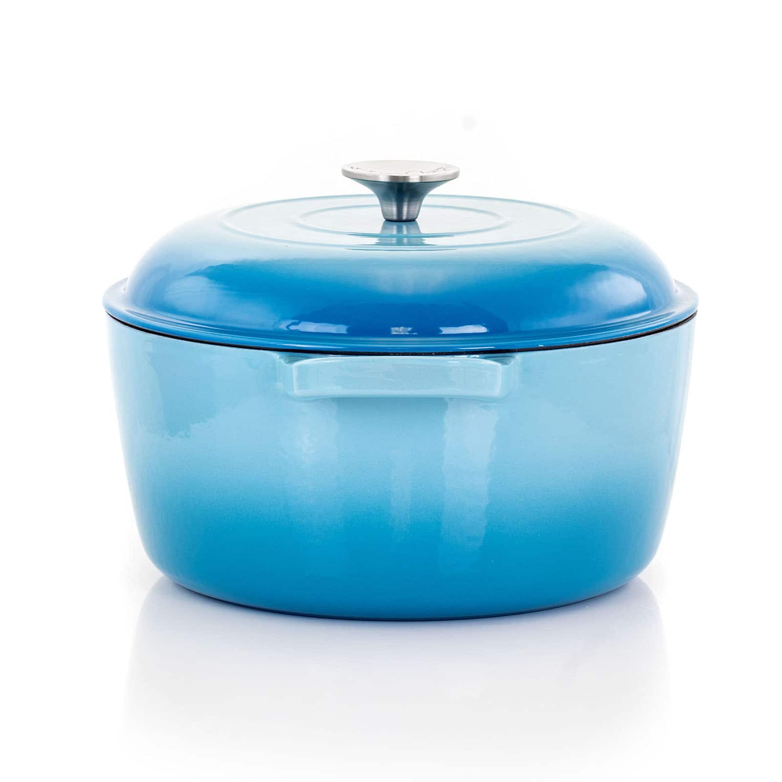 MegaChef Blue Enameled Cast Iron Casserole