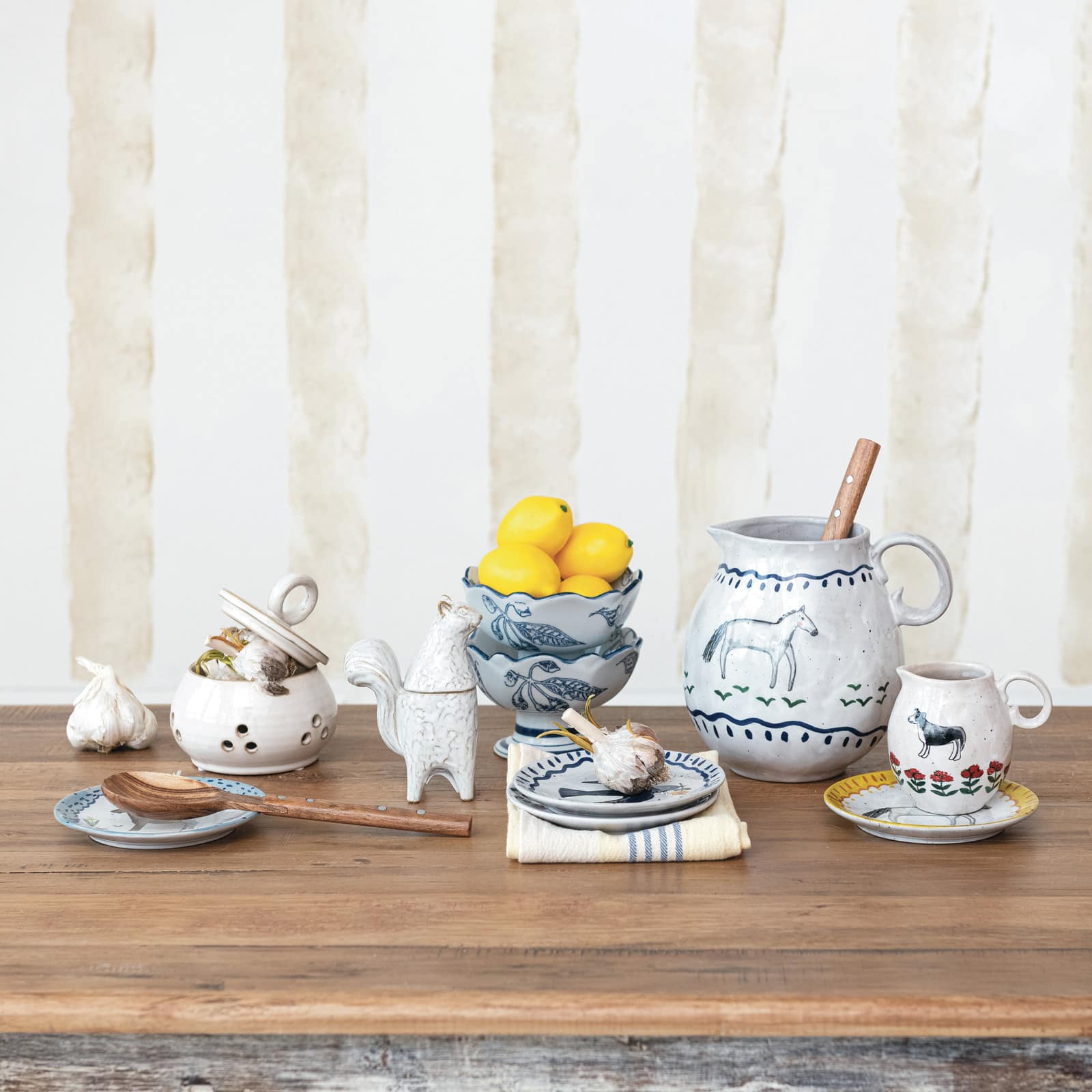 Hello Honey® 7.25" Horse Stoneware Pitcher