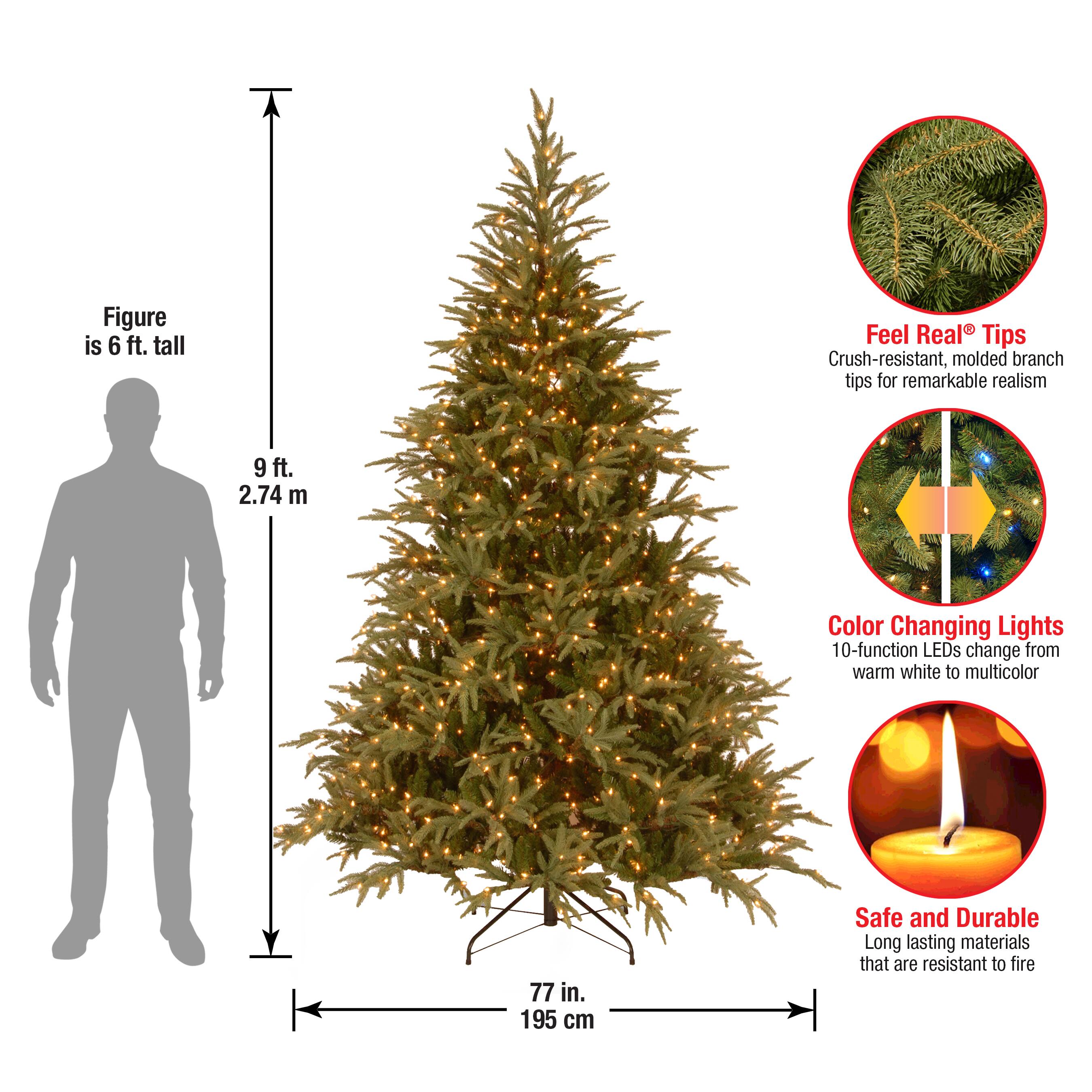 9ft. Pre-Lit Frasier Grande Artificial Christmas Tree, Dual Color® LED Lights