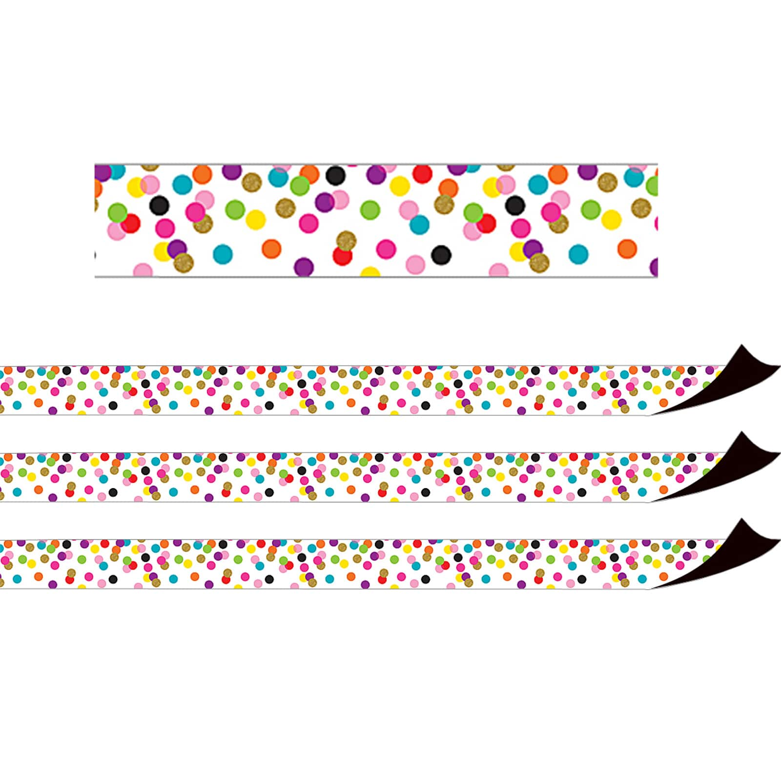 Teacher Created Resources Confetti Magnetic Border, 72ft.