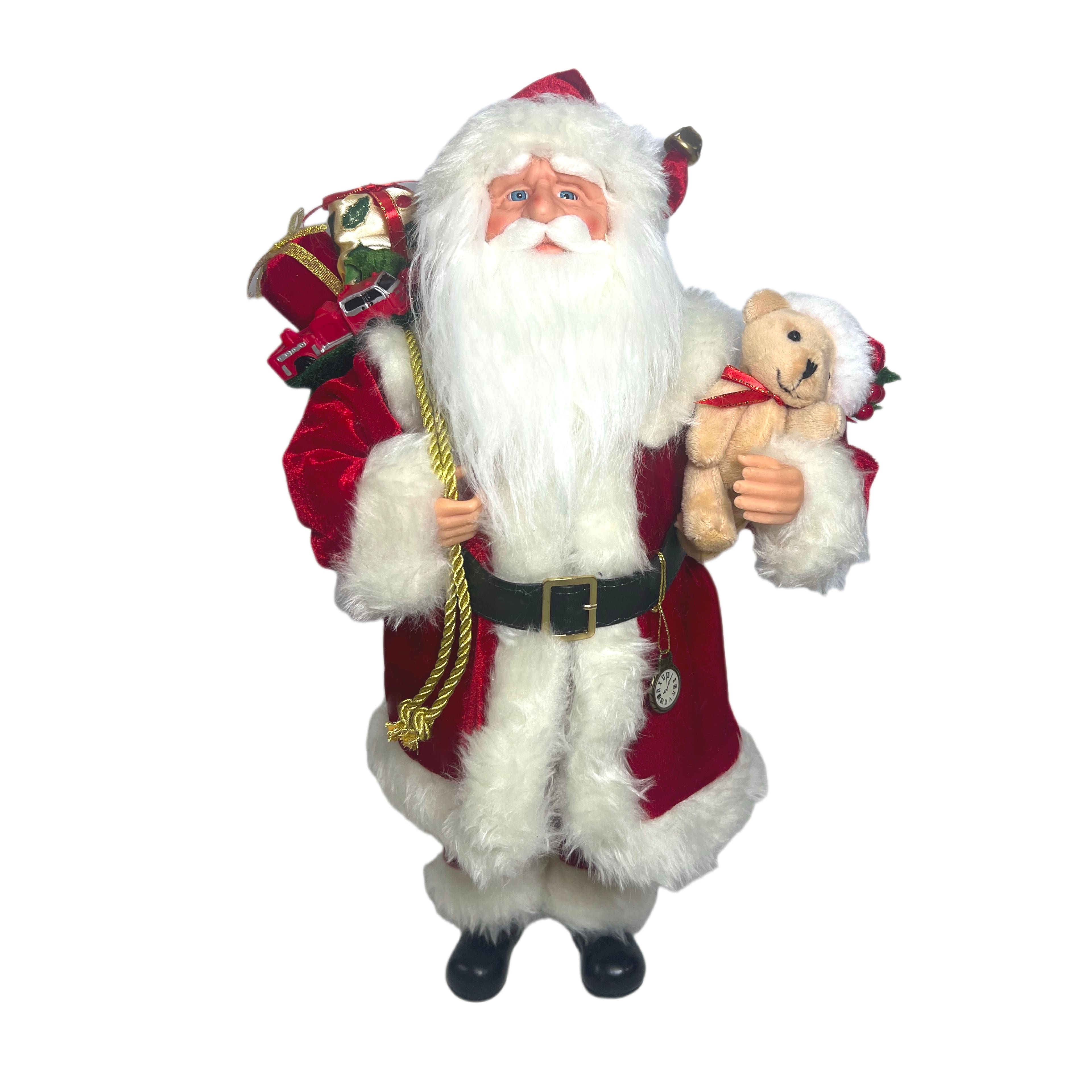 16&#x22; Santa with Teddy Bear Decoration by Ashland&#xAE;