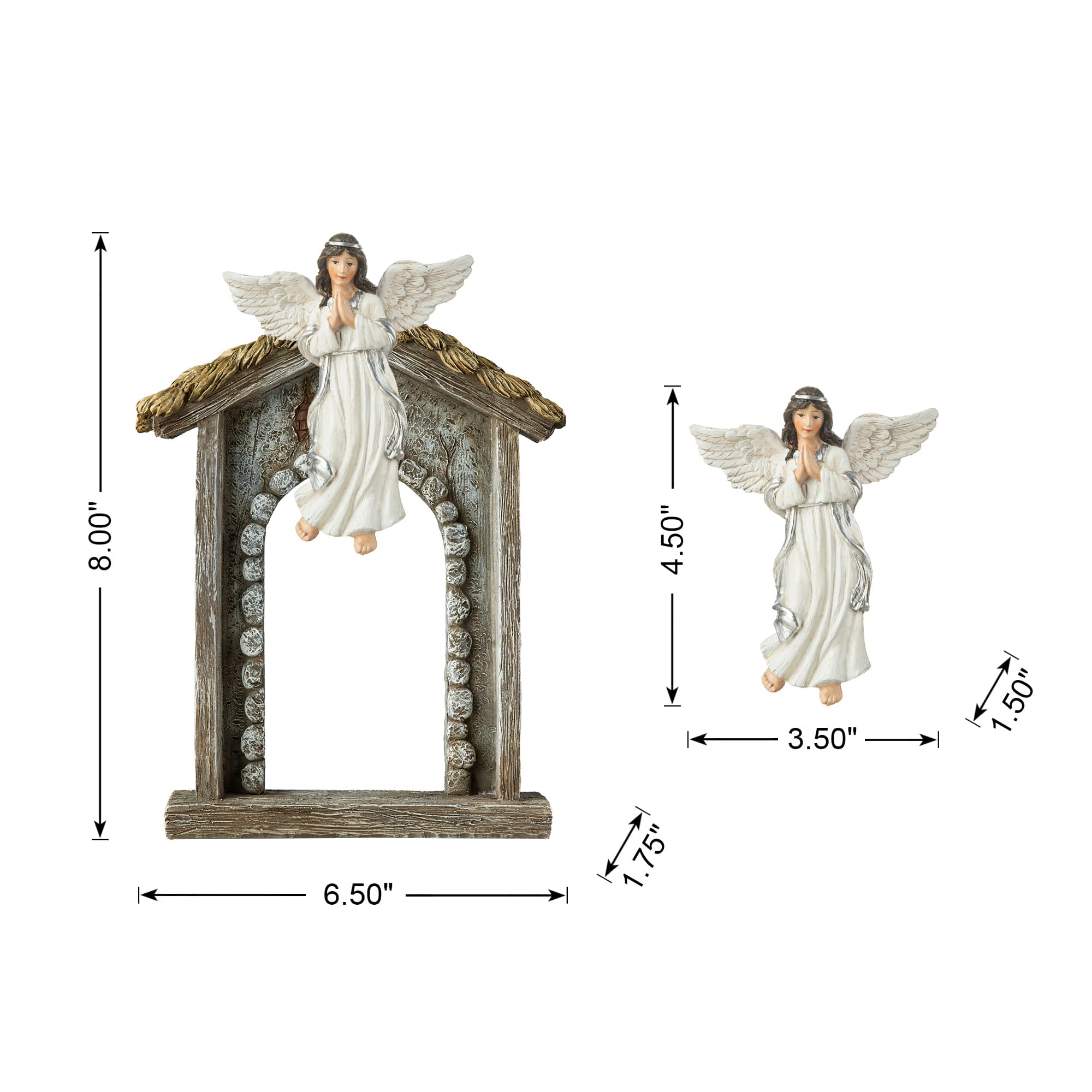 Glitzhome&#xAE; 11 Piece Ivory Nativity Figurine Set