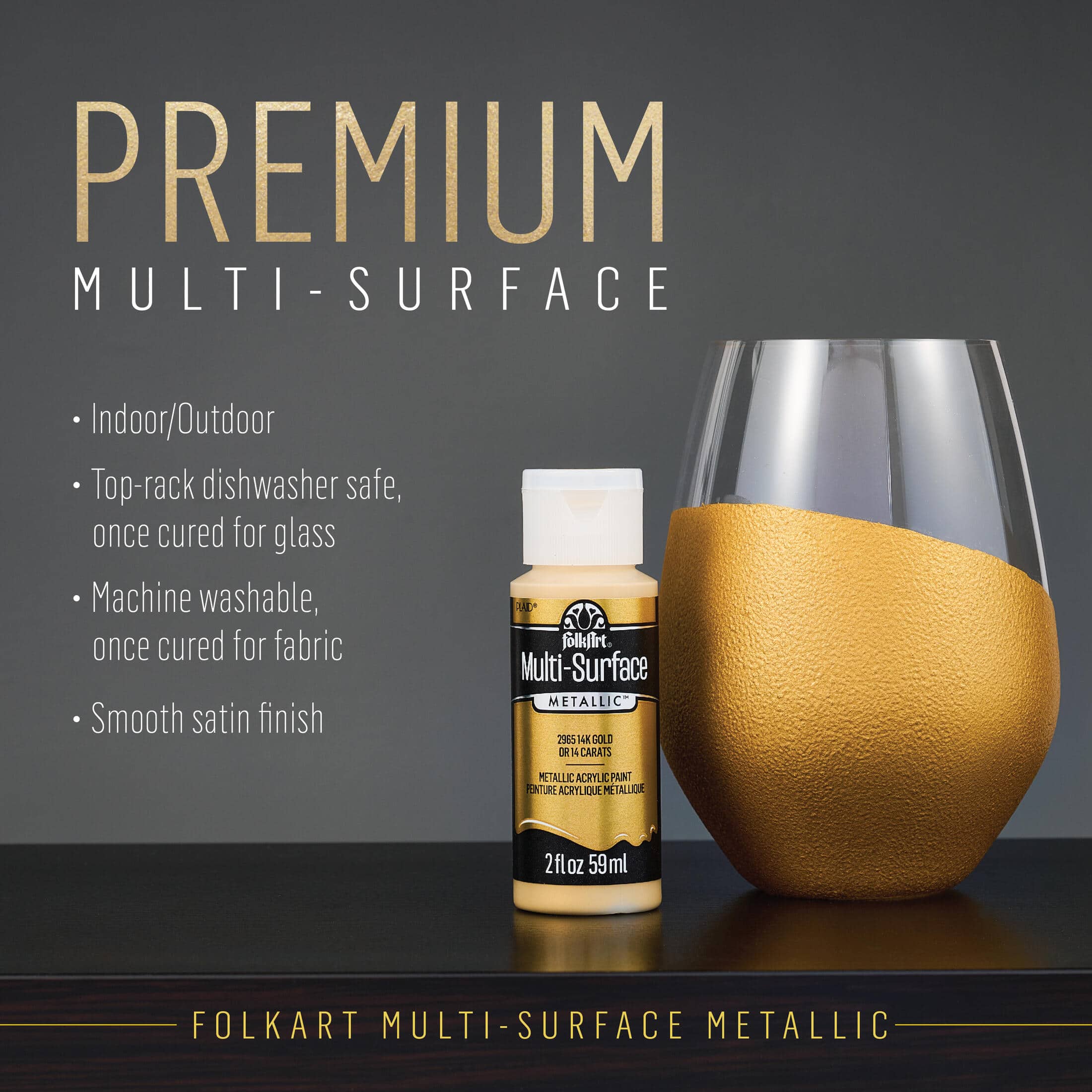 FolkArt&#xAE; Best Gold Metallic Acrylic Paint Color Set