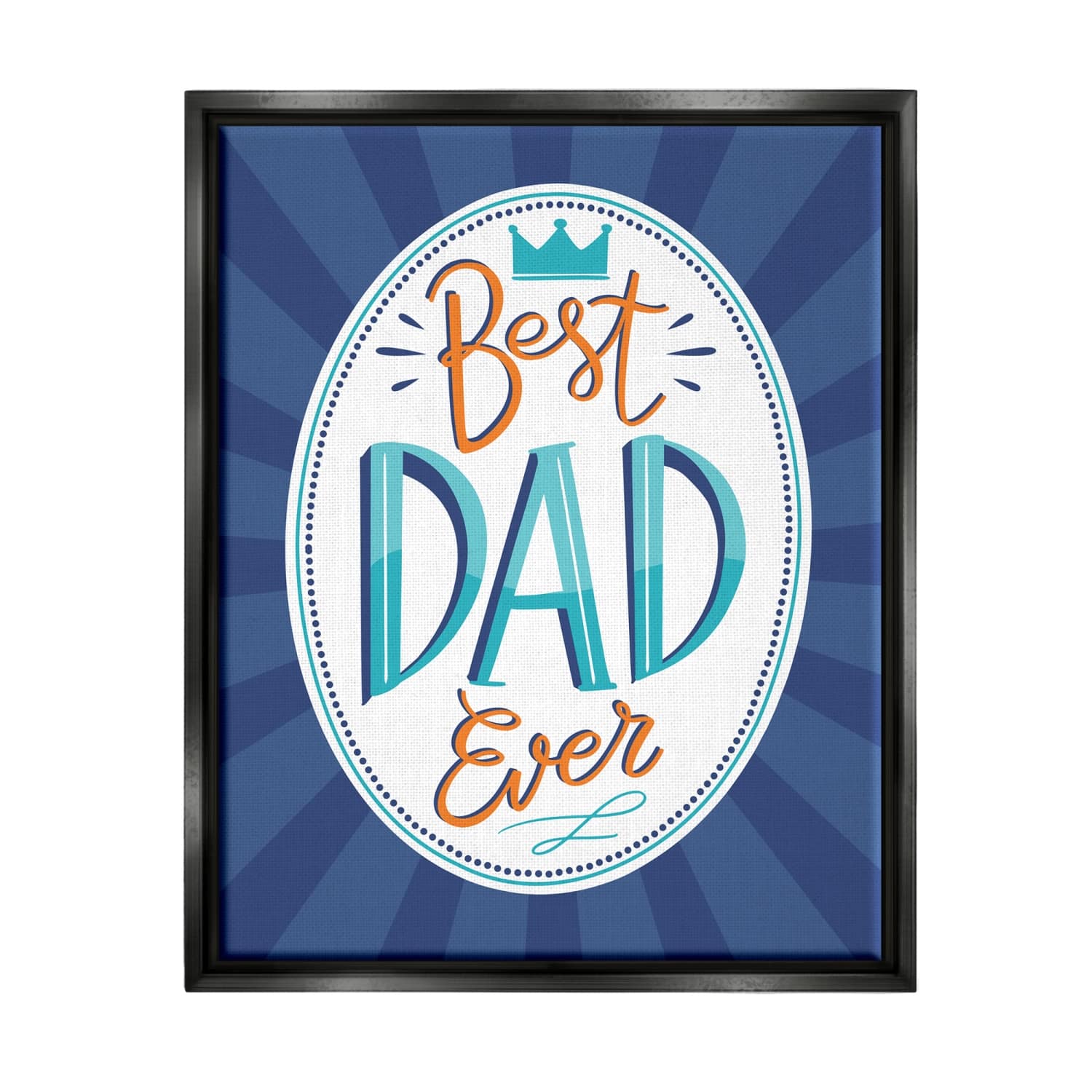 Stupell Industries Best Dad Ever Striped Phrase Floater Framed Art