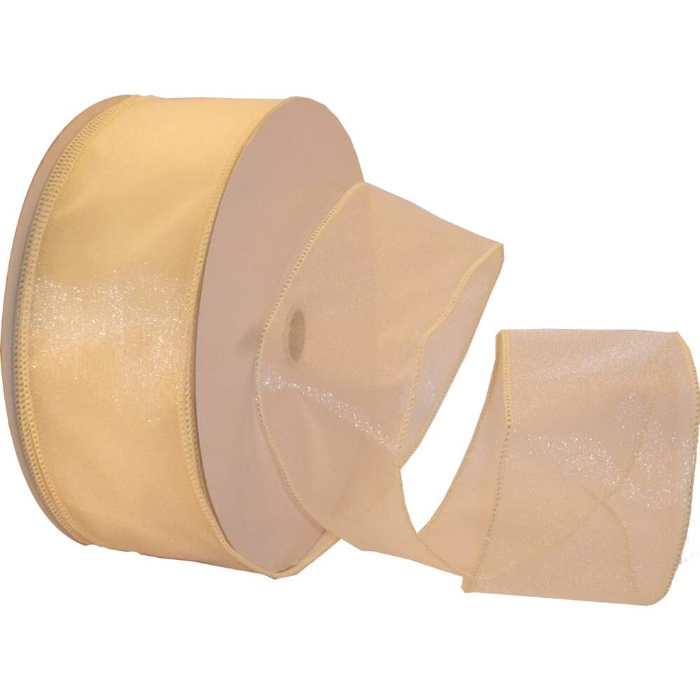 JAM Paper 2.5" x 50yd. Sheer Wired Ribbon