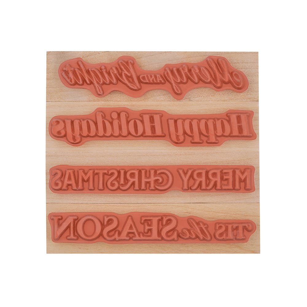 Merry &#x26; Bright Wood Stamp Set by Recollections&#x2122;