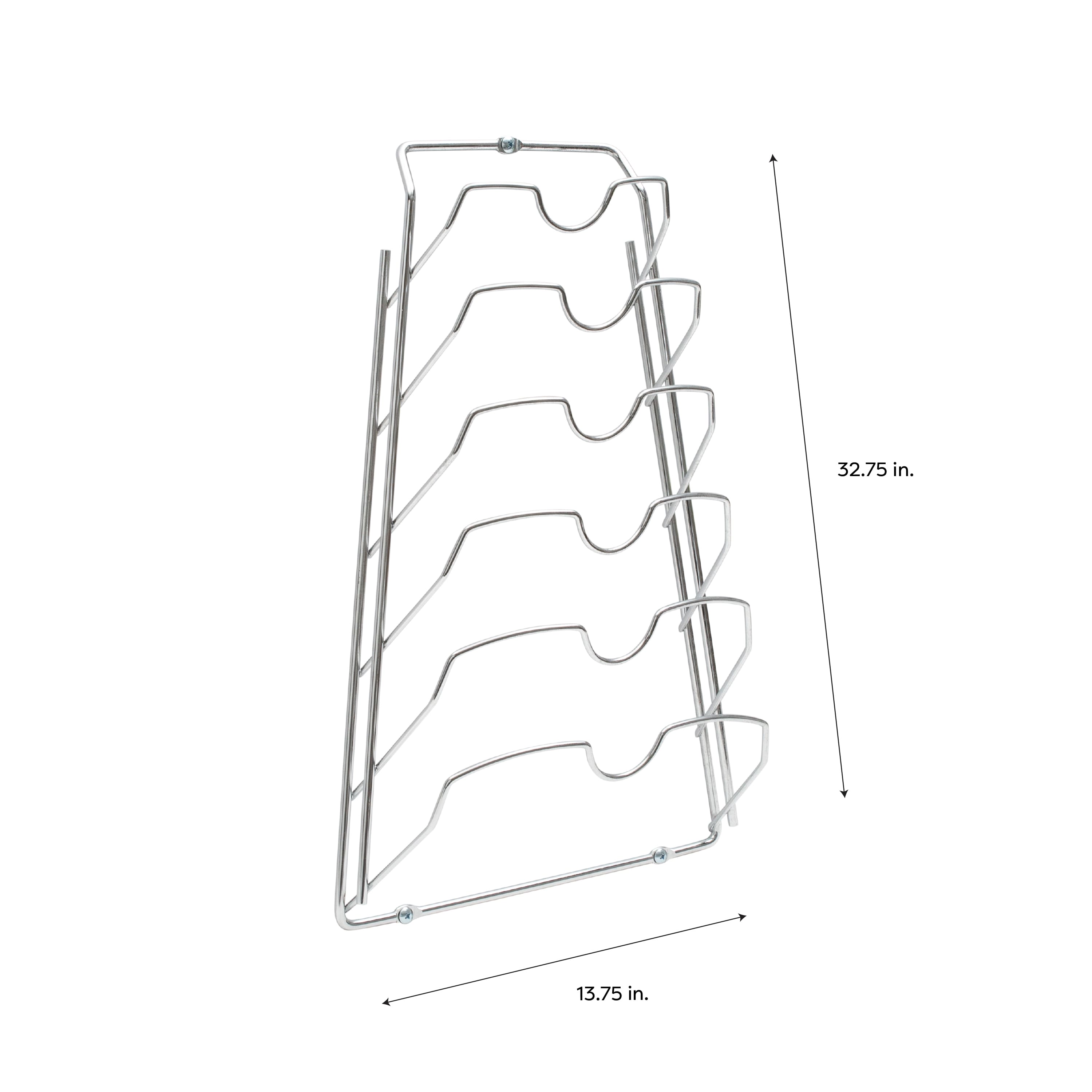 Organize It All Chrome Hanging Lid Organizer Rack