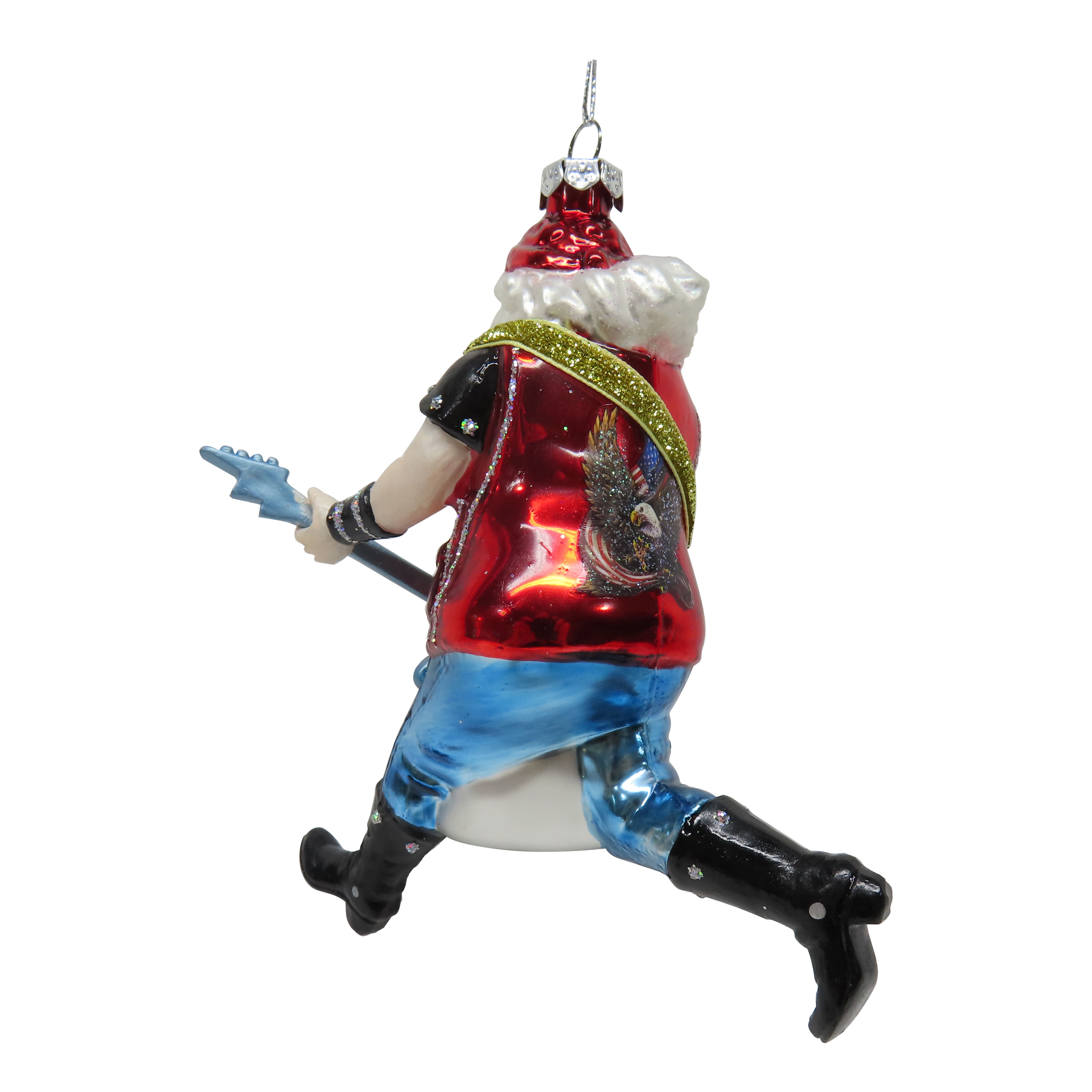 5.25&#x22; Rocking Santa Glass Ornament by Ashland&#xAE;