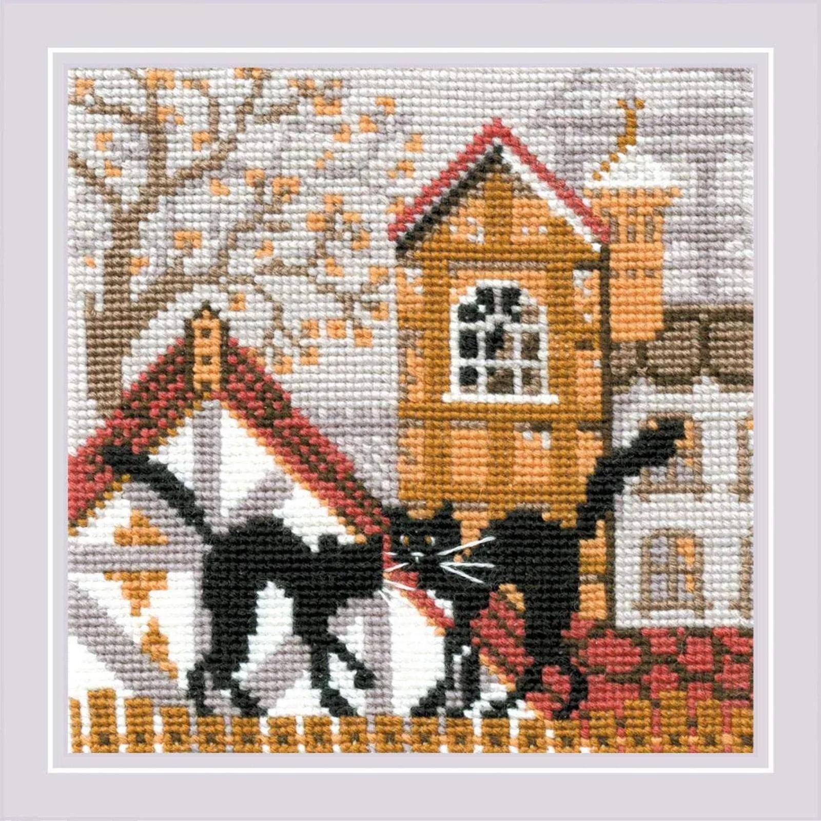 RIOLIS City & Cats Autumn Counted Cross Stitch Kit R613