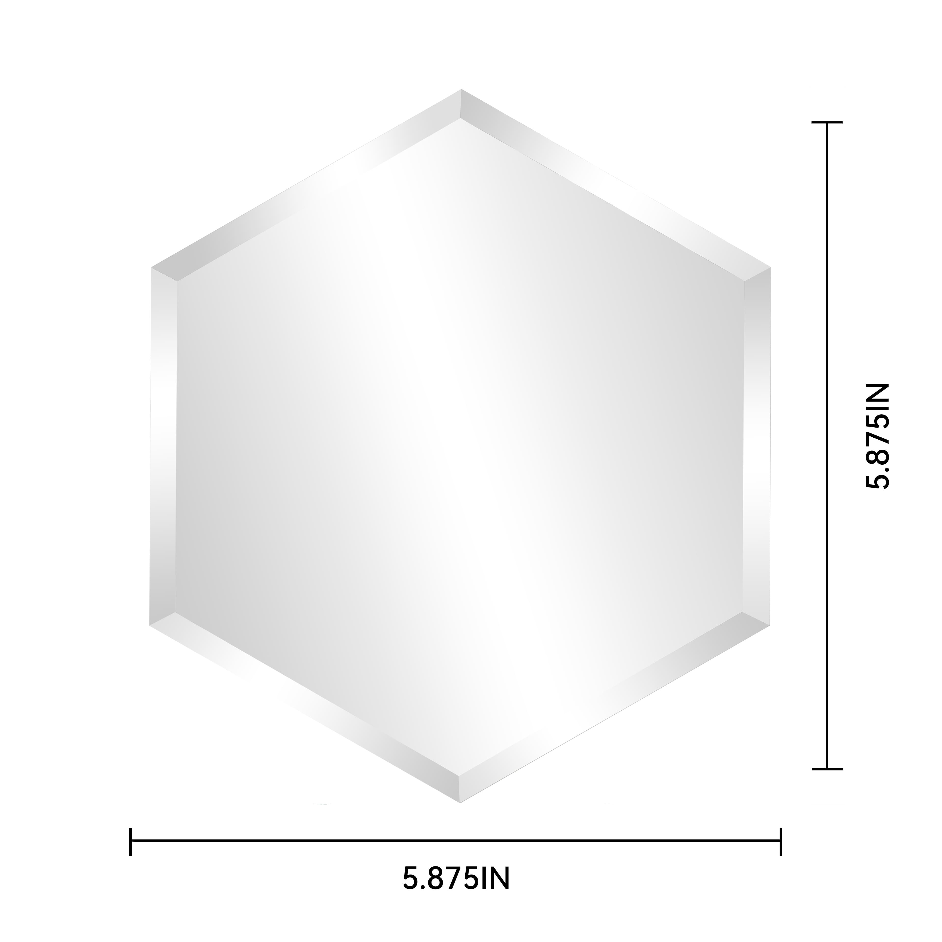 5.75&#x22; Beveled Hexagon Mirror by Make Market&#xAE;