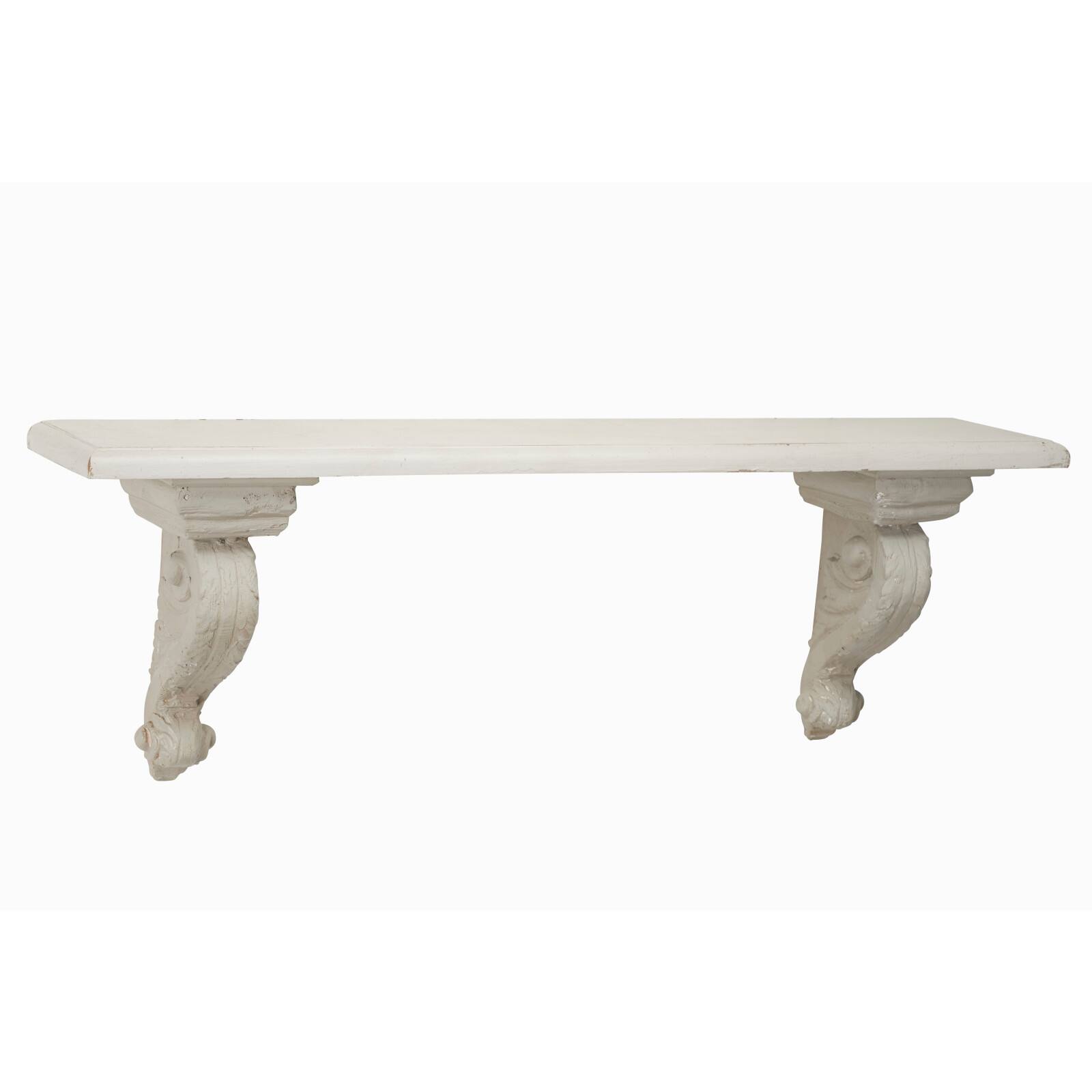 40" White Wood Farmhouse Wall Shelf Michaels