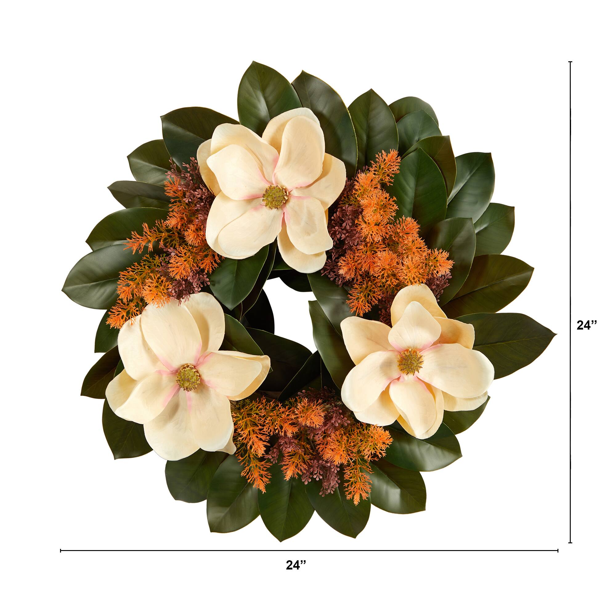 24&#x22; Magnolia Wreath