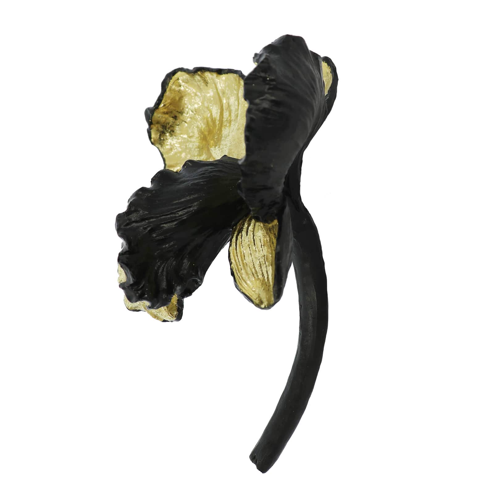 7&#x22; Black &#x26; Gold Flower D&#xE9;cor by Ashland&#xAE;