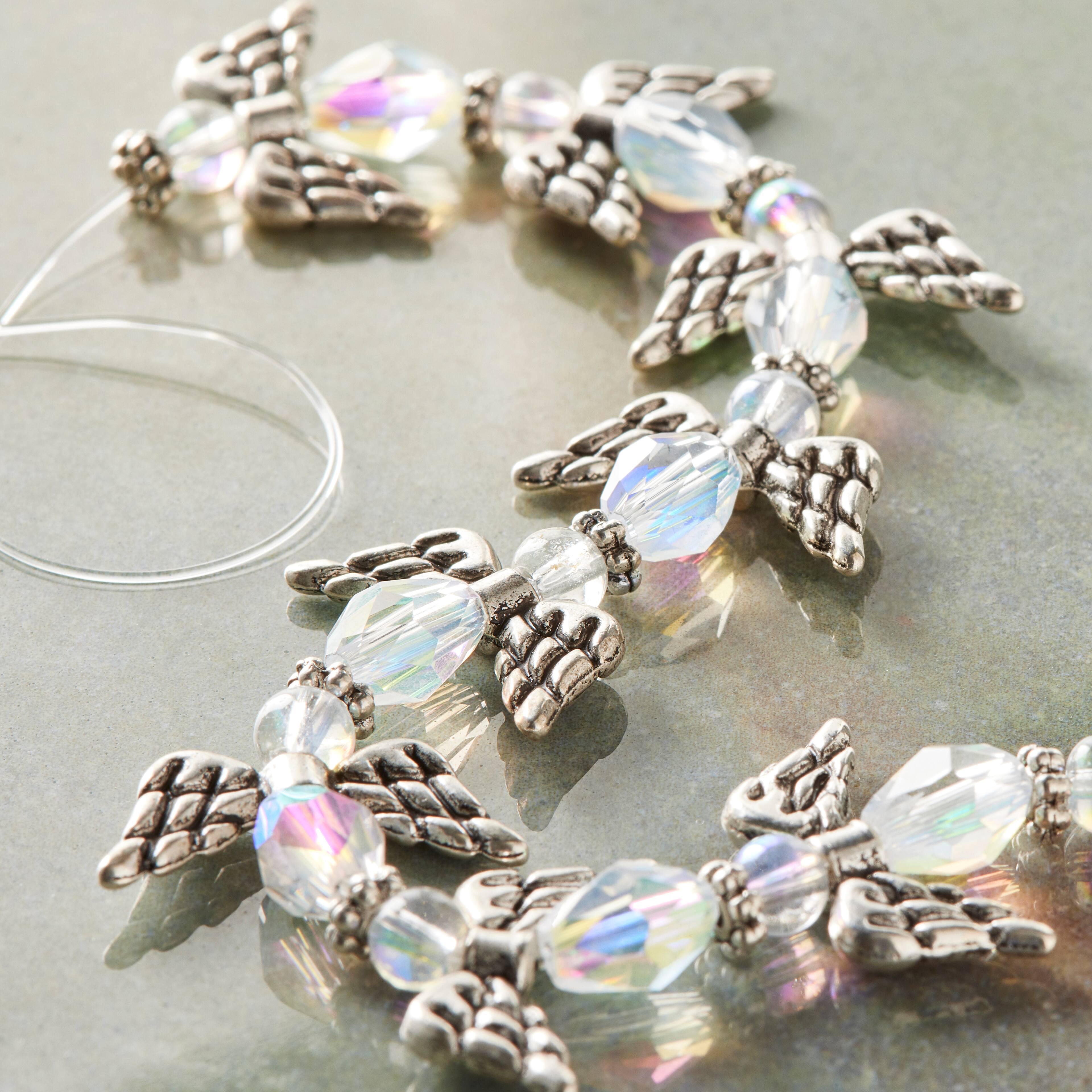12 Pack: Glass &#x26; Metal Angel Beads by Bead Landing&#x2122;