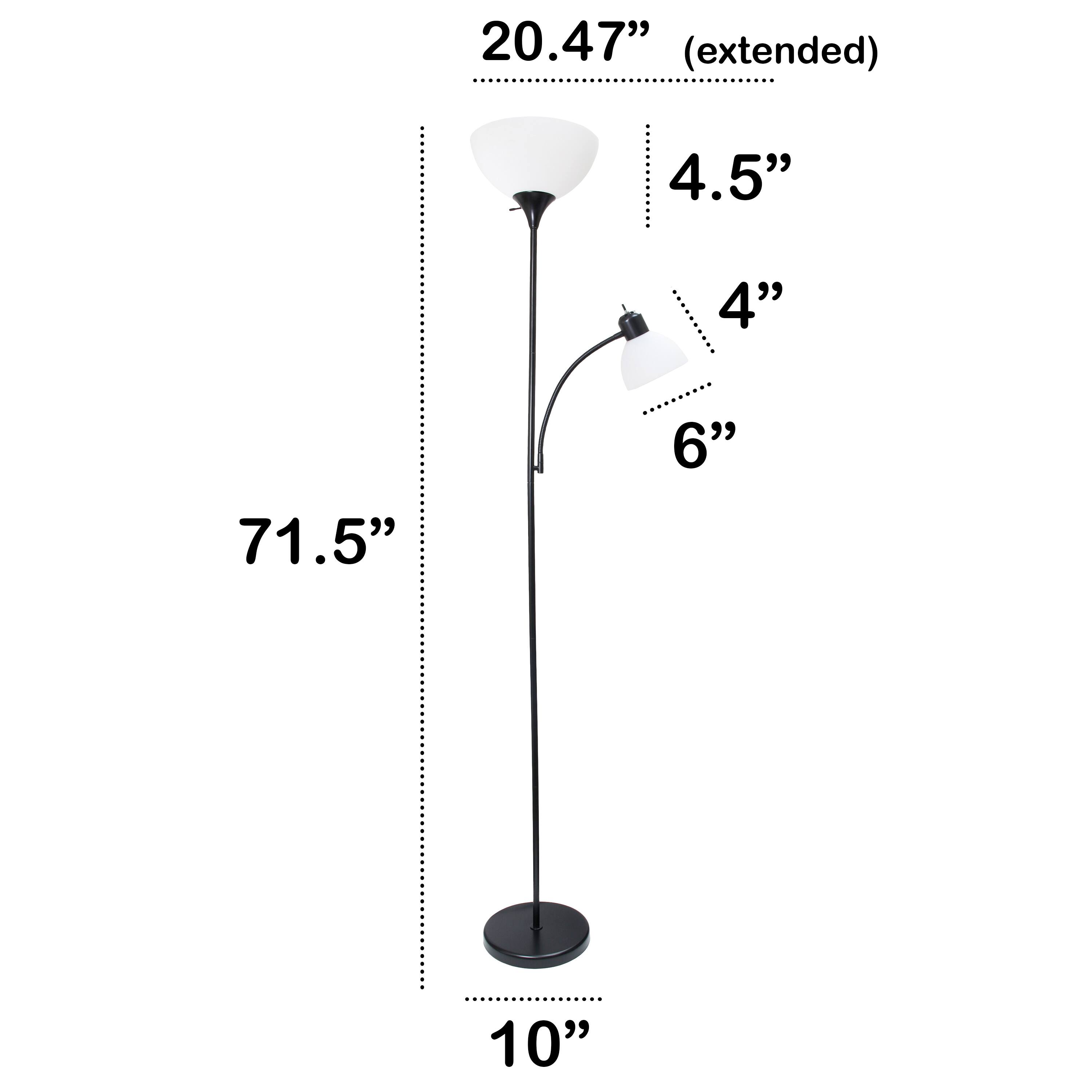 Creekwood Home Essentix 71.5" 2 Light Metal Floor Lamp