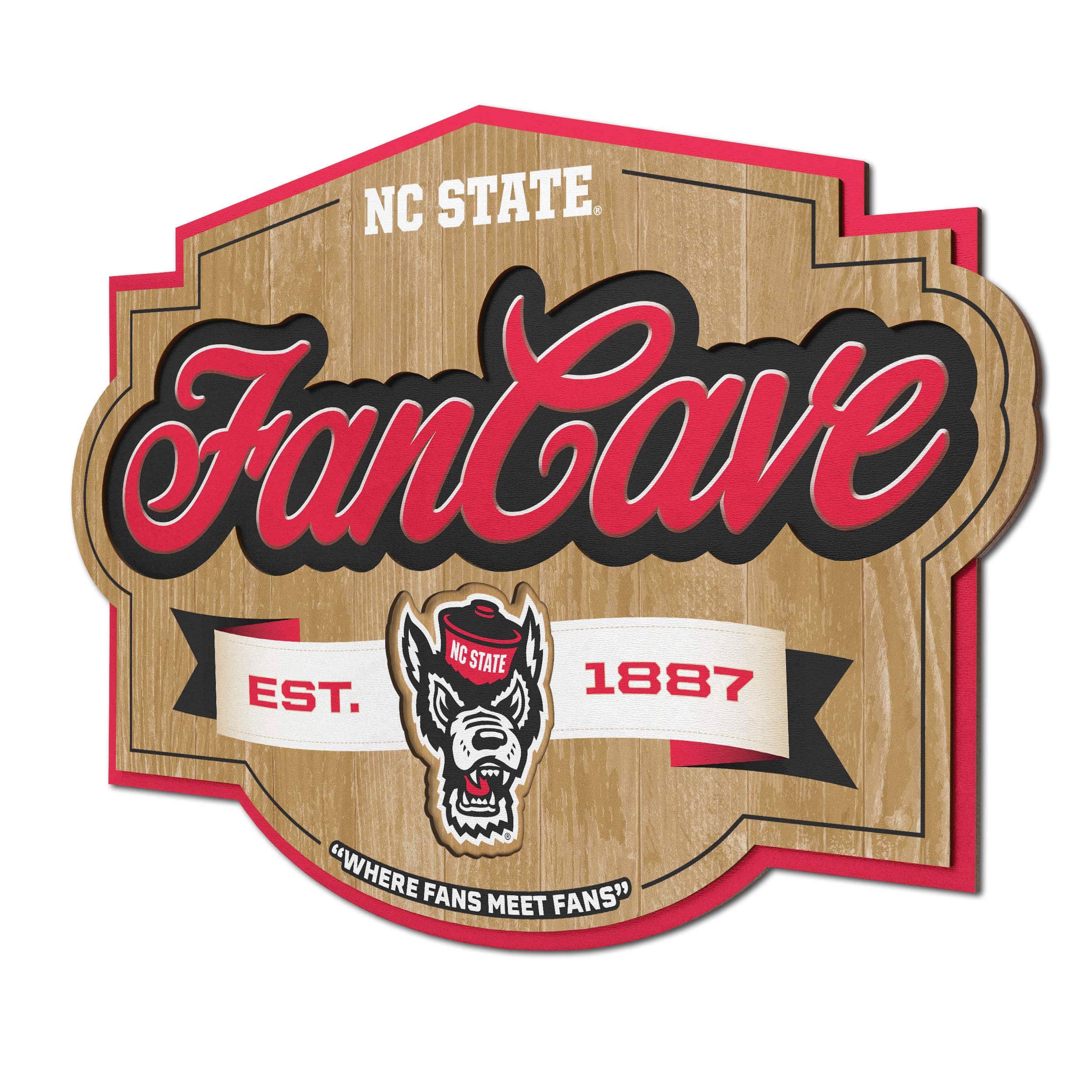 NCAA Fan Cave Sign