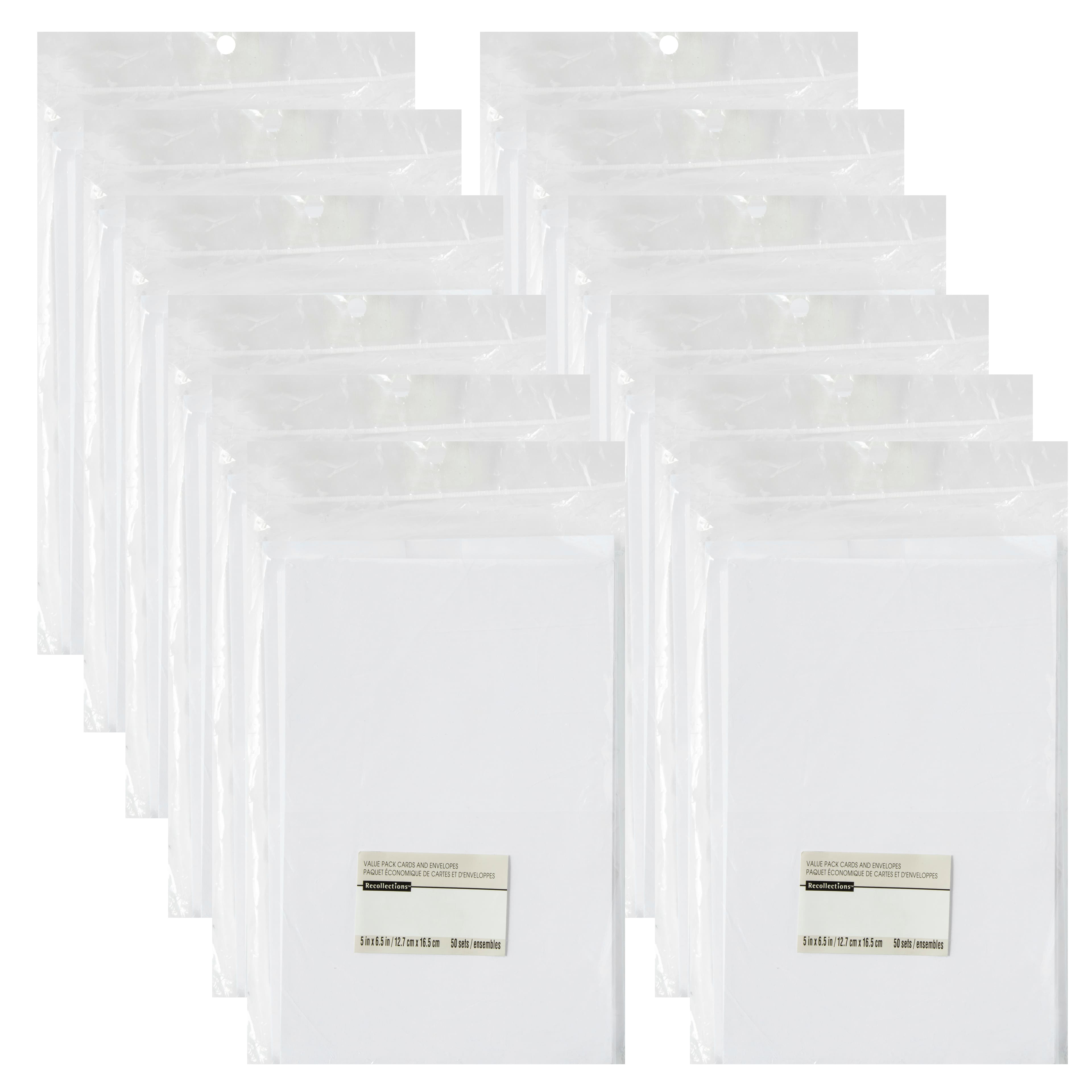 12 Packs: 10 ct. (120 total) 5 x 7 White Flat Cards & Envelopes by  Recollections™