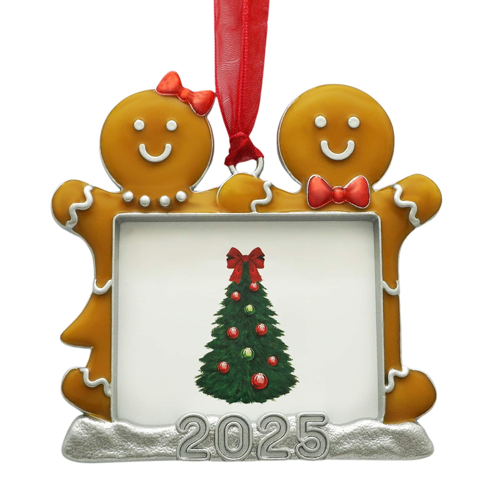 1.75&#x22; x 2.25&#x22; Gingerbread Friends 2025 Metal Ornament Frame by Studio D&#xE9;cor&#xAE;