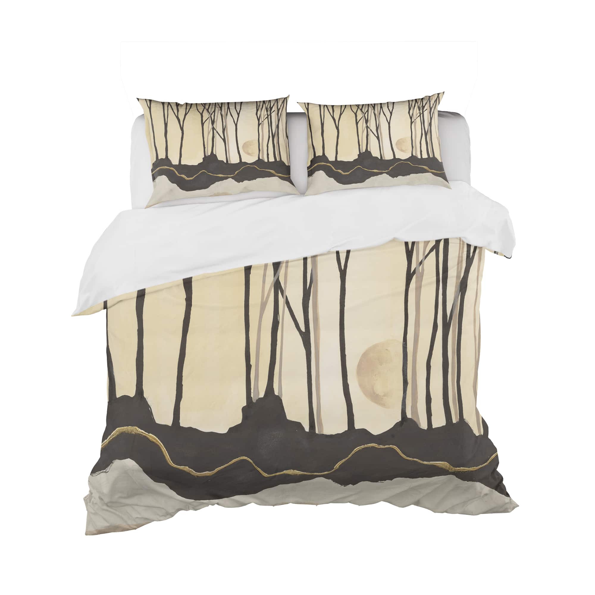 Designart 'Geometric Forest' Geometric Bedding Set - Duvet Cover & Shams