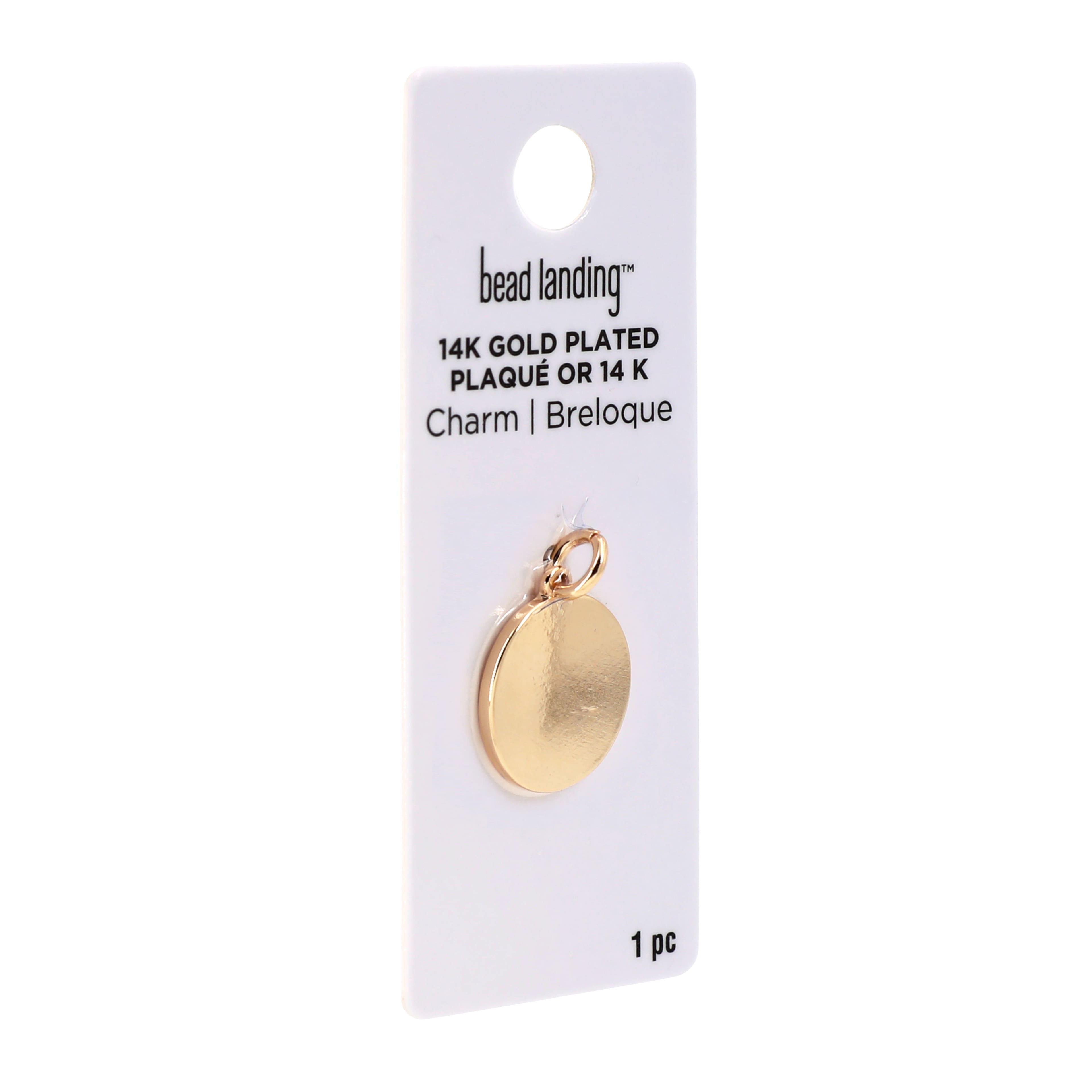 14K Gold Plated Disc Charm by Bead Landing&#x2122;