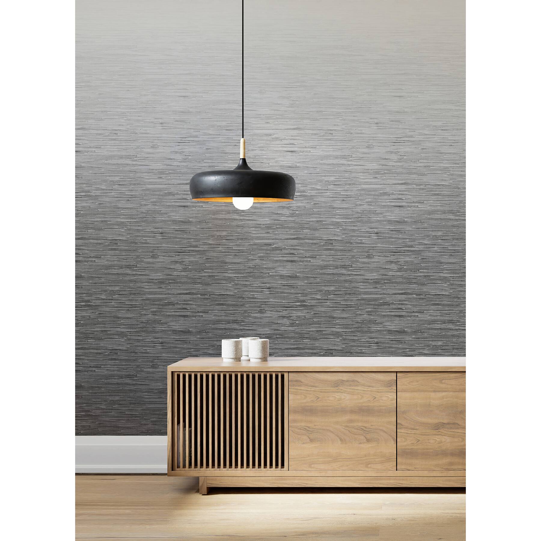 Katie Hunt Light Gray Ombre Mist Wall Mural