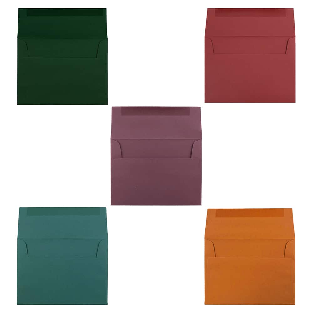 JAM Paper 4.75&#x22; x 6.5&#x22; Assorted Colors Premium Invitation Envelopes, 125ct.