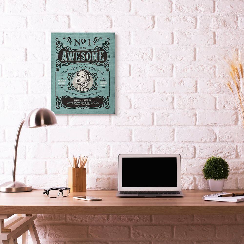 Stupell Industries You Are Awesome Vintage Comic Book Wall Canvas