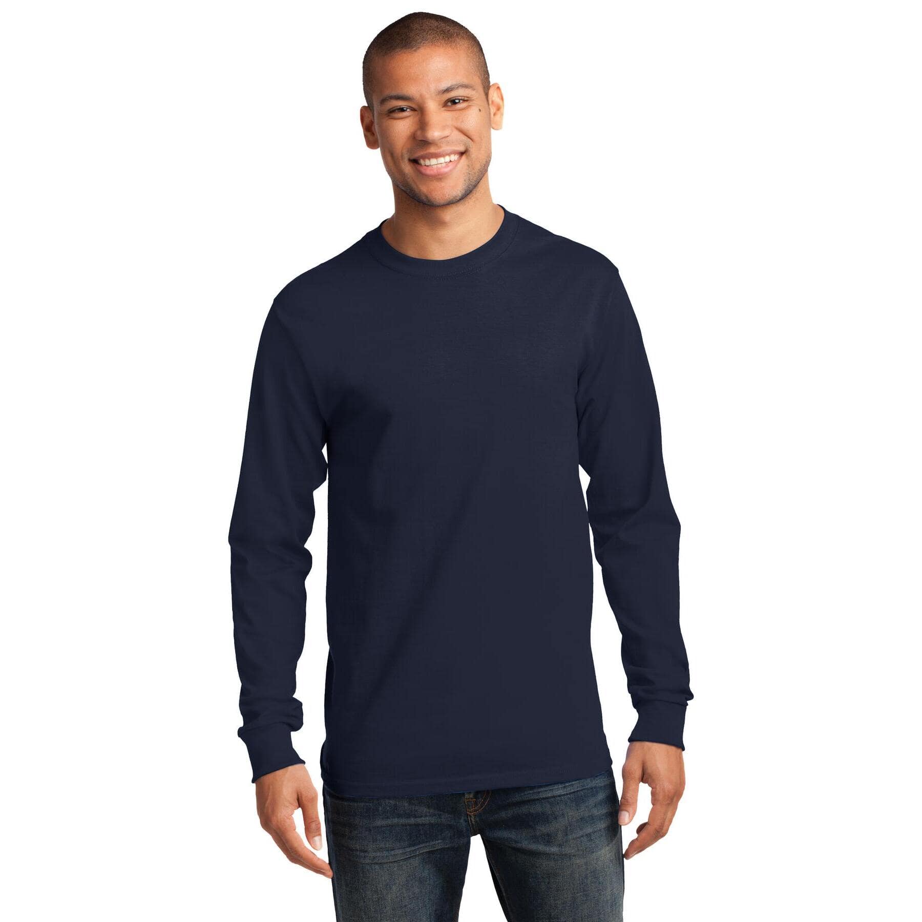 Port & Company® Neutrals Long Sleeve Essential T-Shirt | Michaels