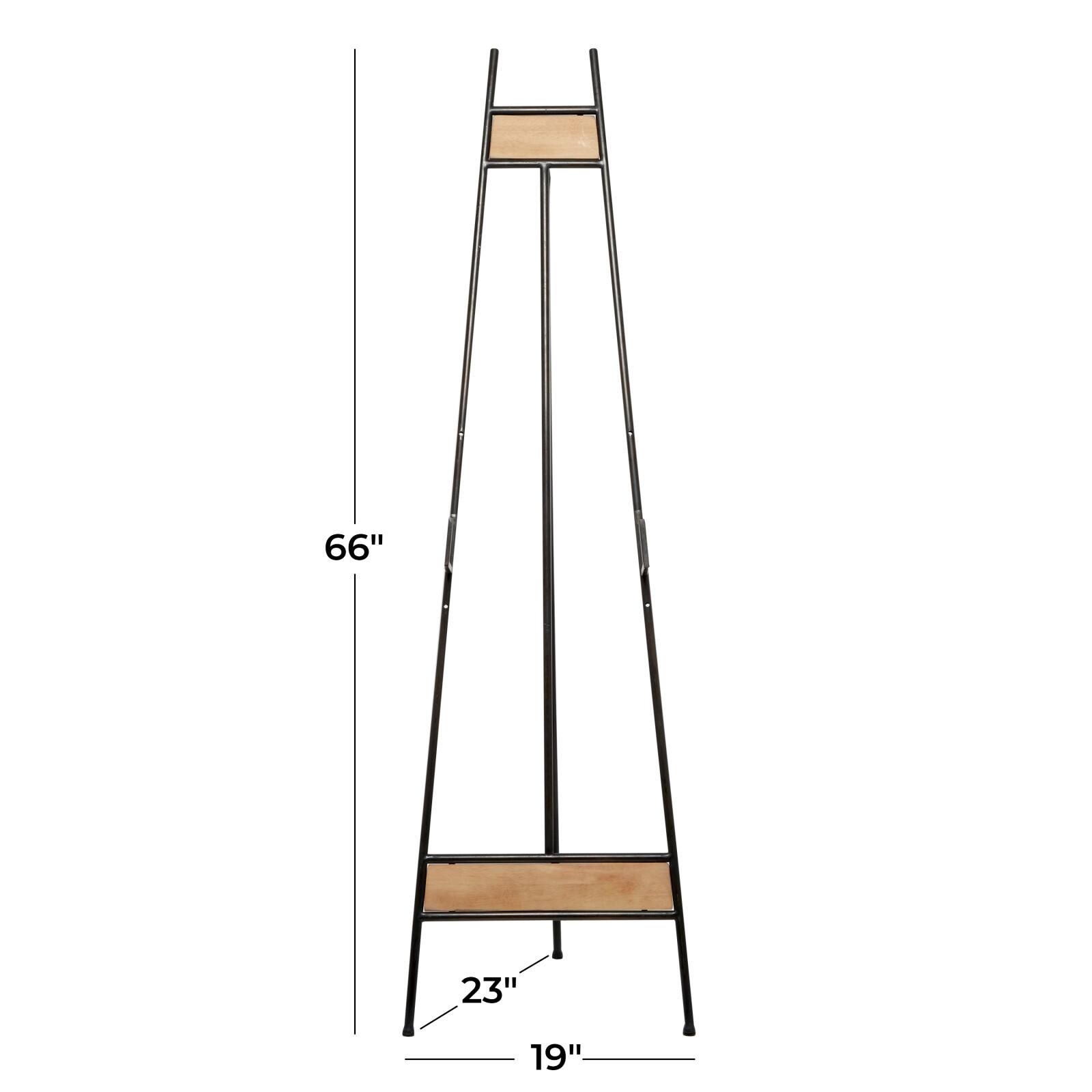 66" Black Iron Industrial Easel