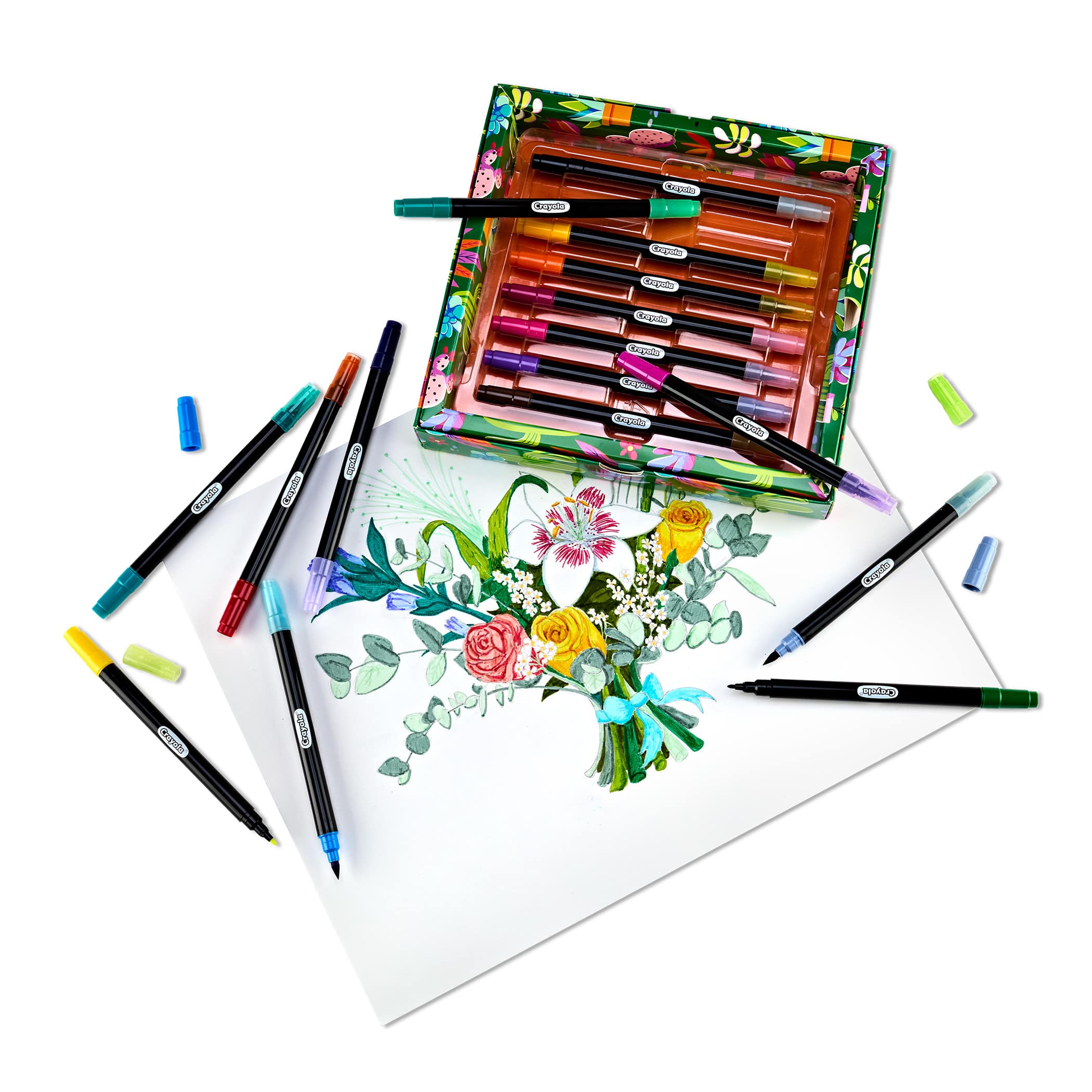 Crayola® Brush & Detail Dual-Tip Markers, Pack of 16