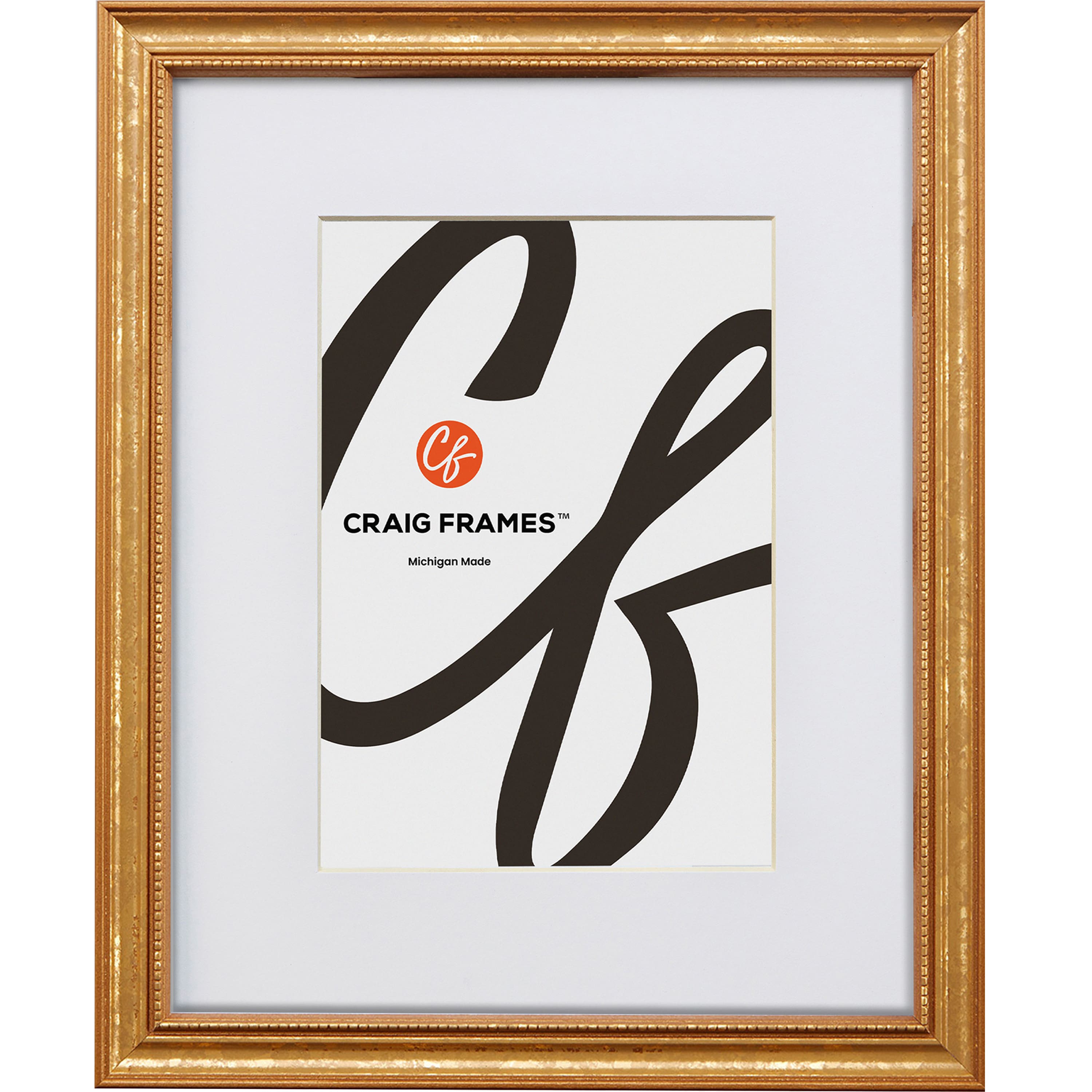 4 Pack Craig Frames Stratton Aged Gold Picture Frame with Mat