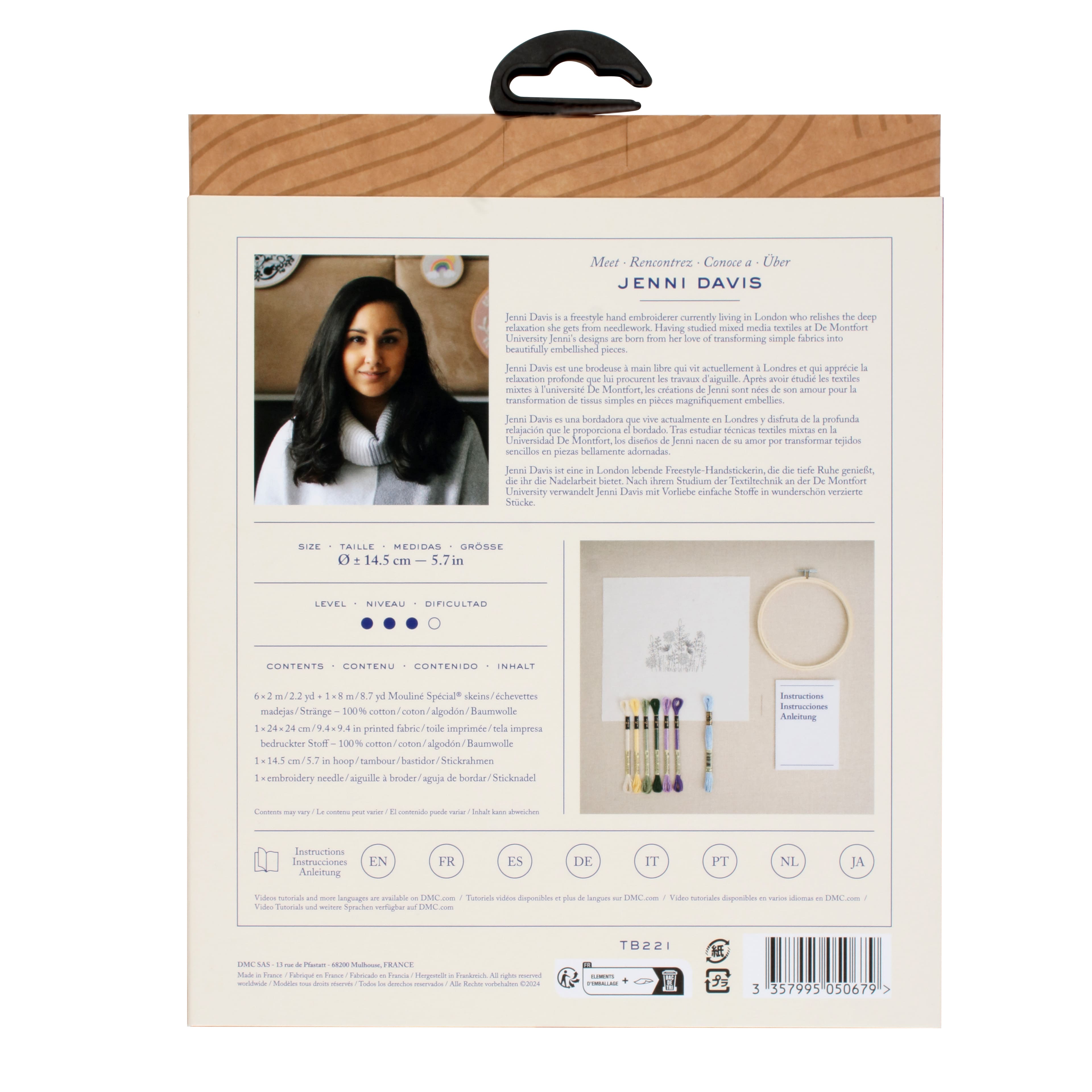 DMC&#xAE; Wild Blooms Intermediate Embroidery Kit with Hoop
