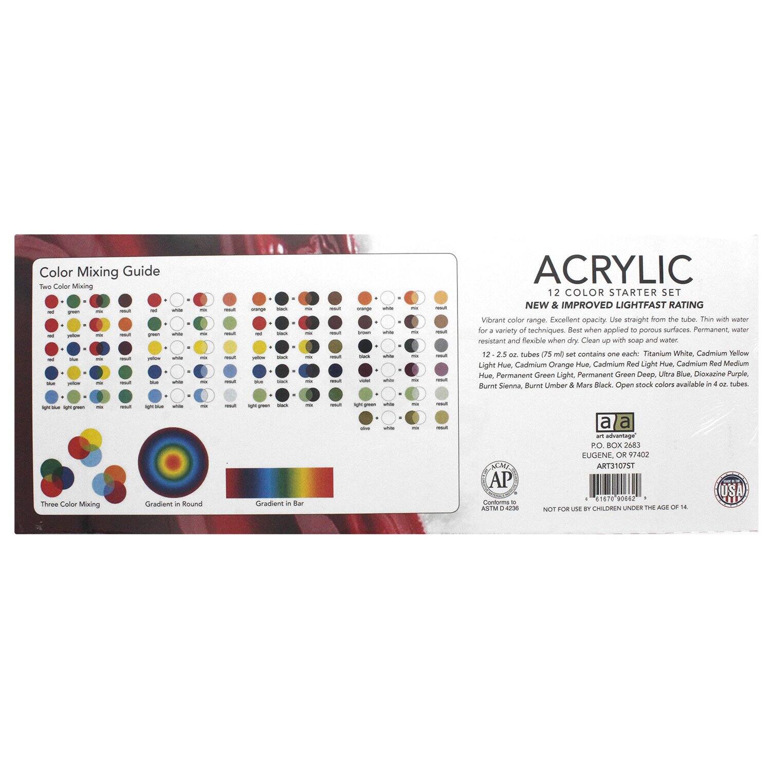 Art Advantage&#xAE; Acrylic Paint Set, 2.5oz.