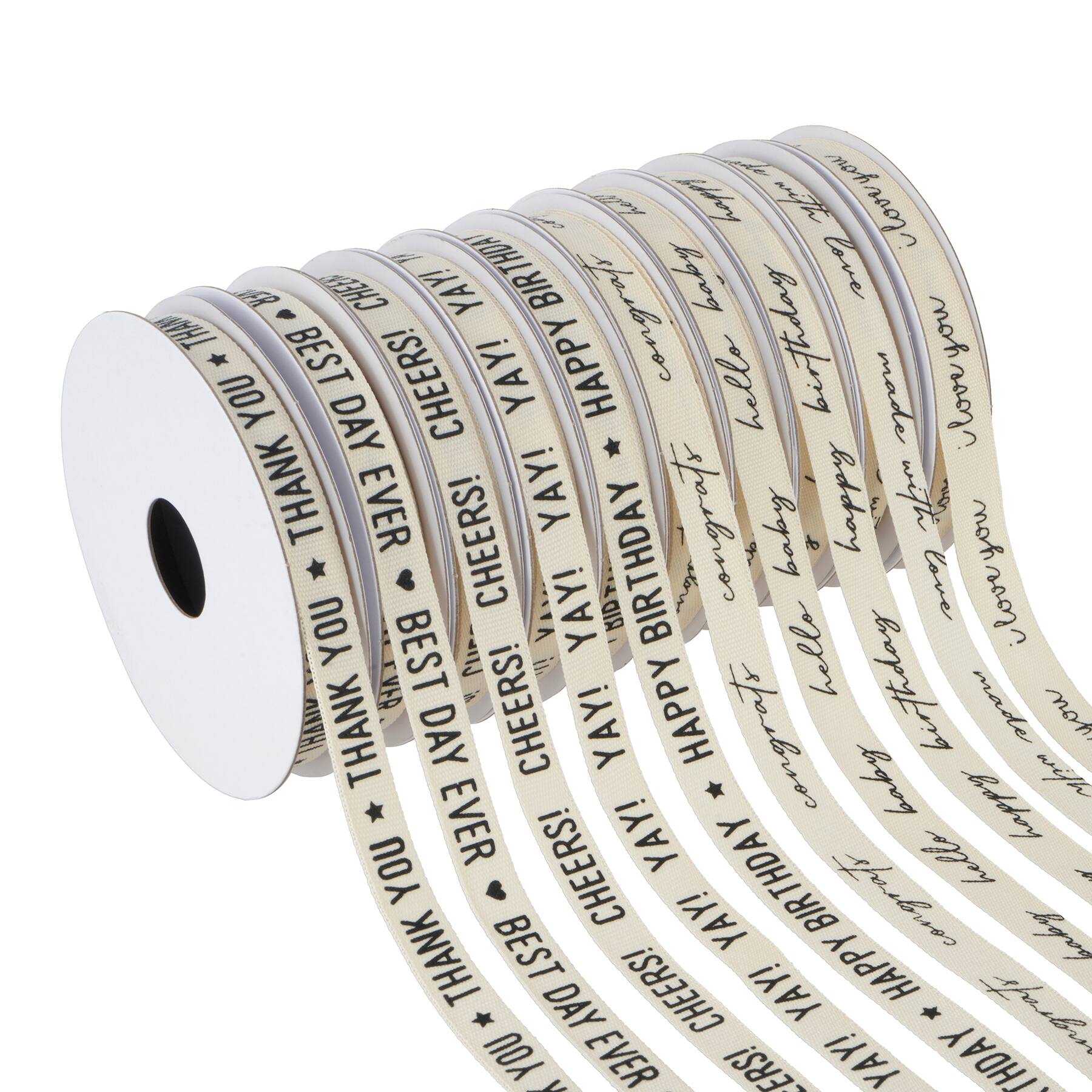 3/8&#x22; x 2yd. Sentiments Value Pack Ribbon by Celebrate It&#xAE;