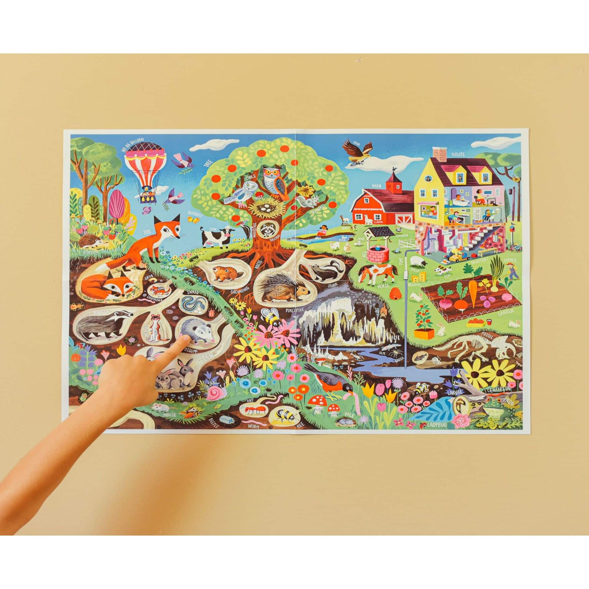 eeBoo Within the Country 48 Piece Giant Floor Jigsaw Puzzle