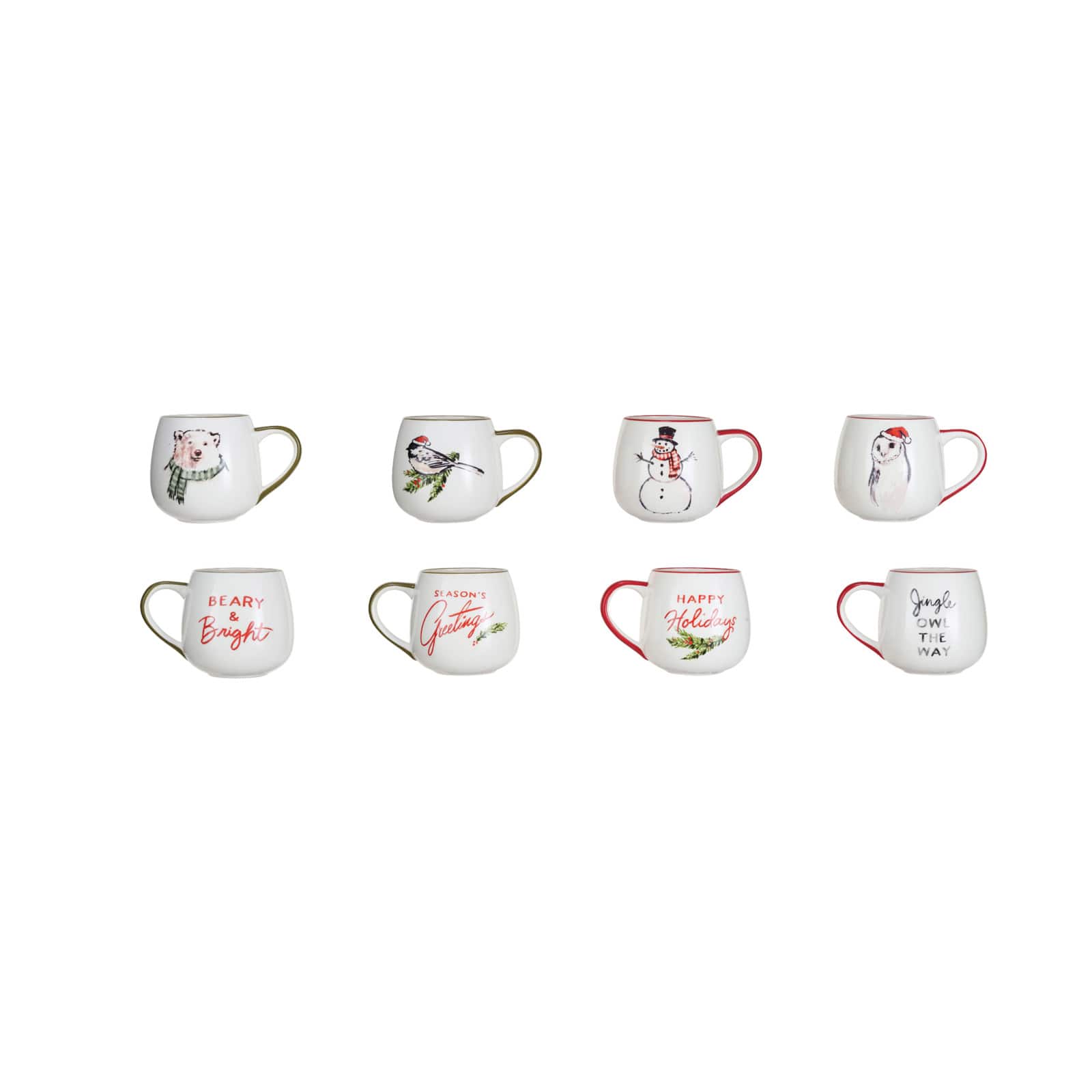 Hello Honey® 16oz. Animal & Holiday Sentiment Stoneware Mug Set
