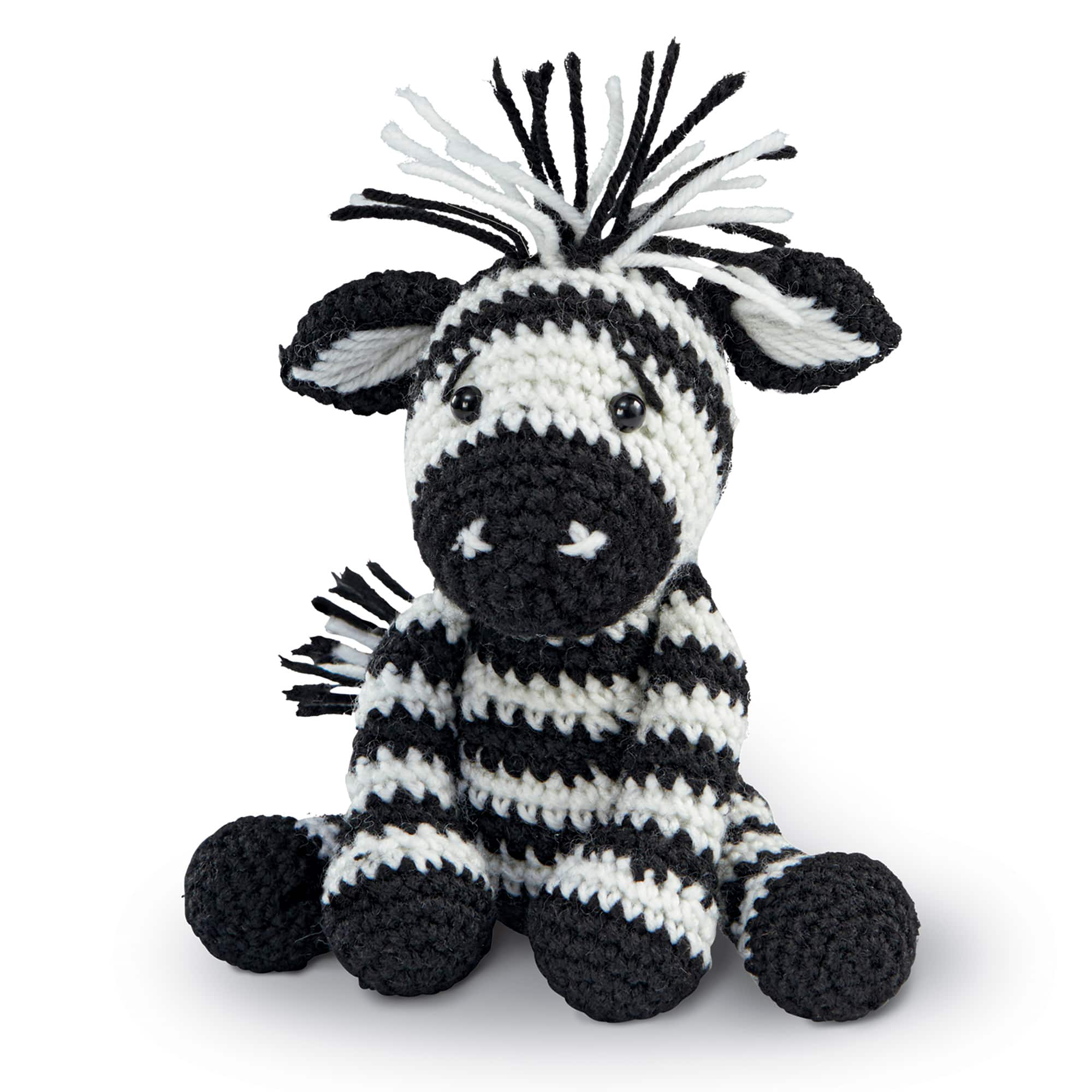 6 Pack: Intermediate Zebra Amigurumi Crochet Kit by Loops & Threads®