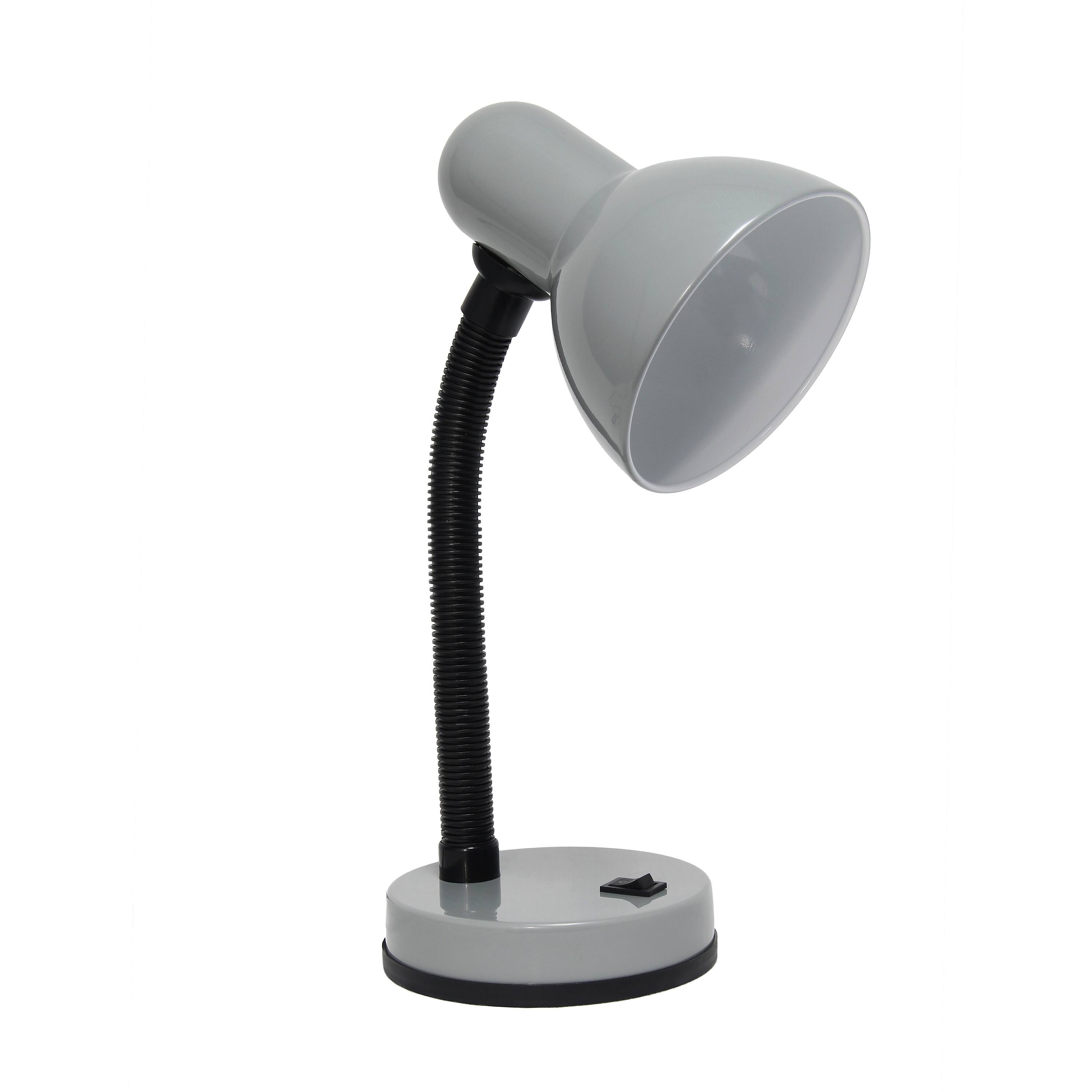 Simple Designs 14.5&#x22; Basic Metal Desk Lamp with Flexible Hose Neck