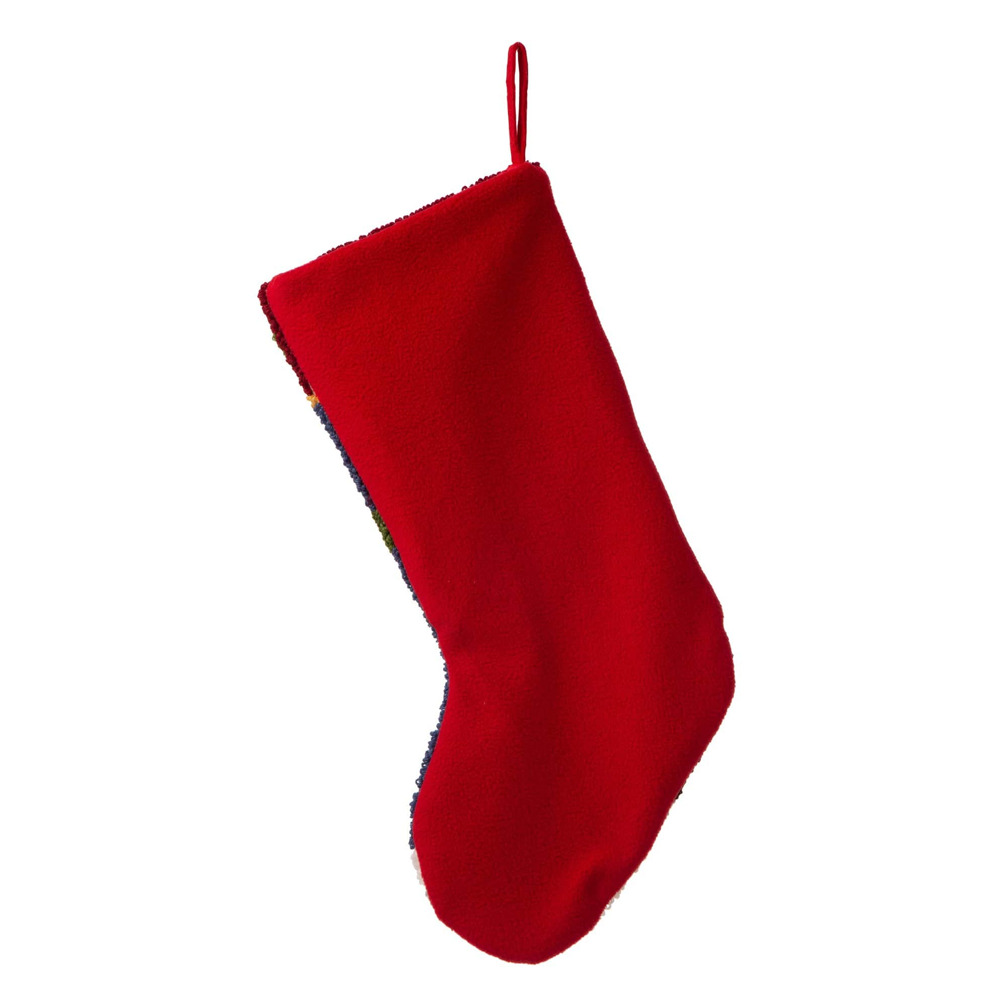 Glitzhome&#xAE; 19&#x22; Santa Hooked Stocking