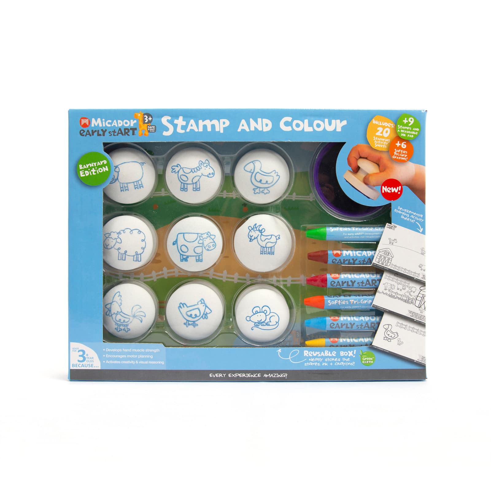 6 Pack: Micador&#xAE; early stART&#xAE; Stamp &#x26; Colour Barnyard Pack
