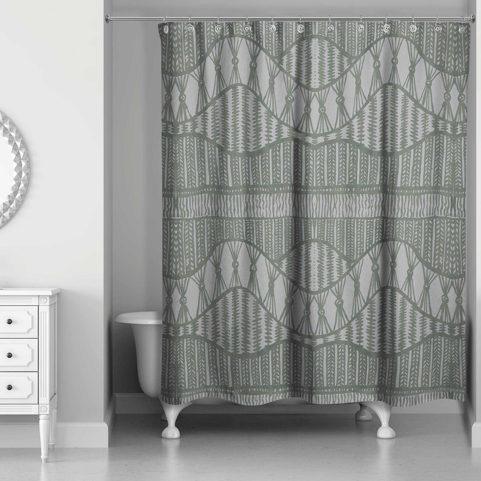 Lace Pattern Shower Curtain