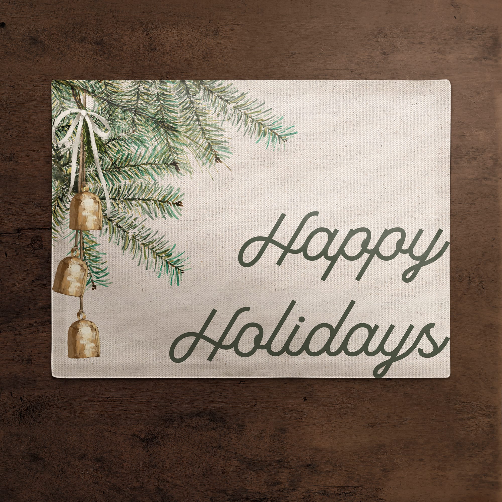 Happy Holidays 14" x 18" Cotton Twill Placemat