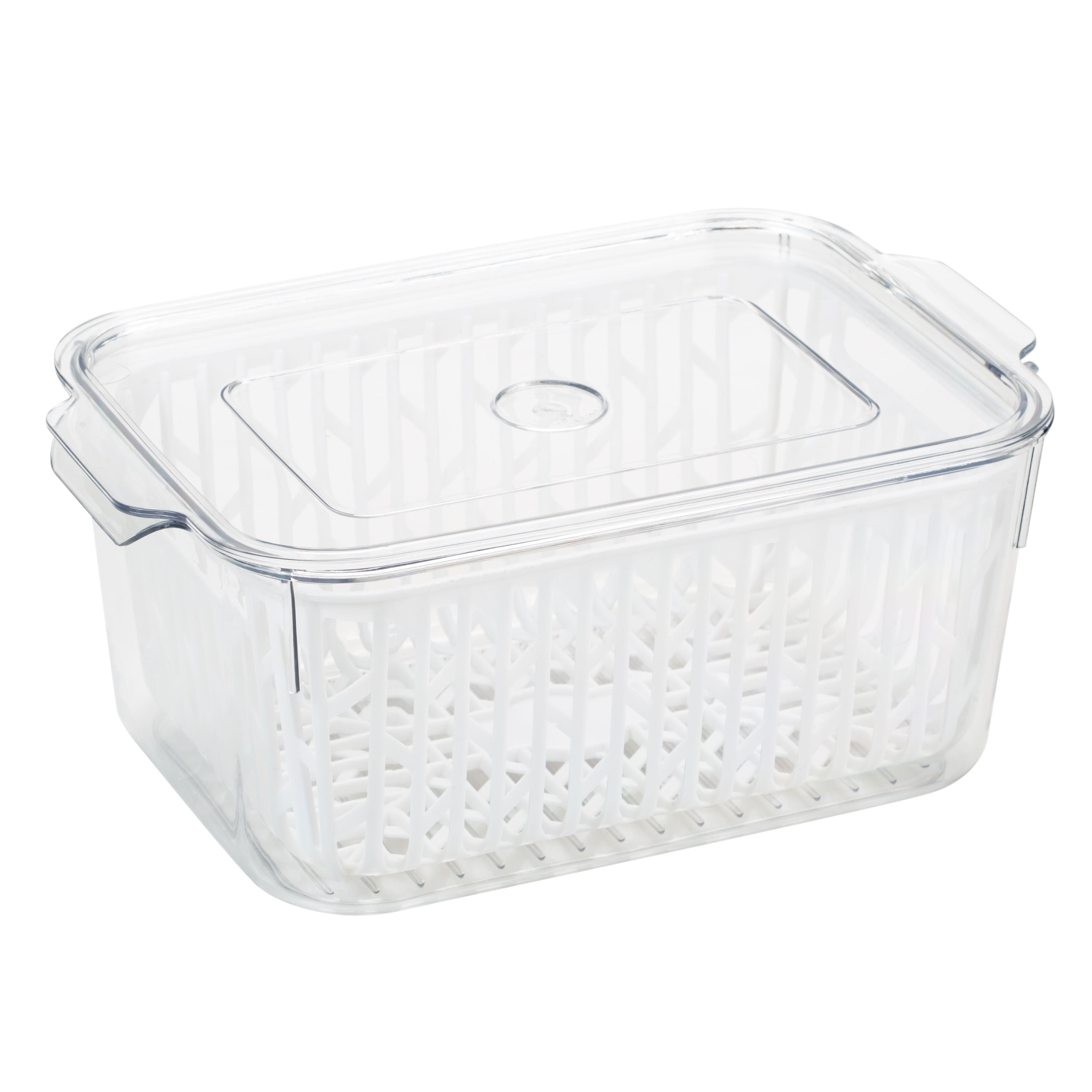 Kitchen Details Clear Storage Container with Strainer
