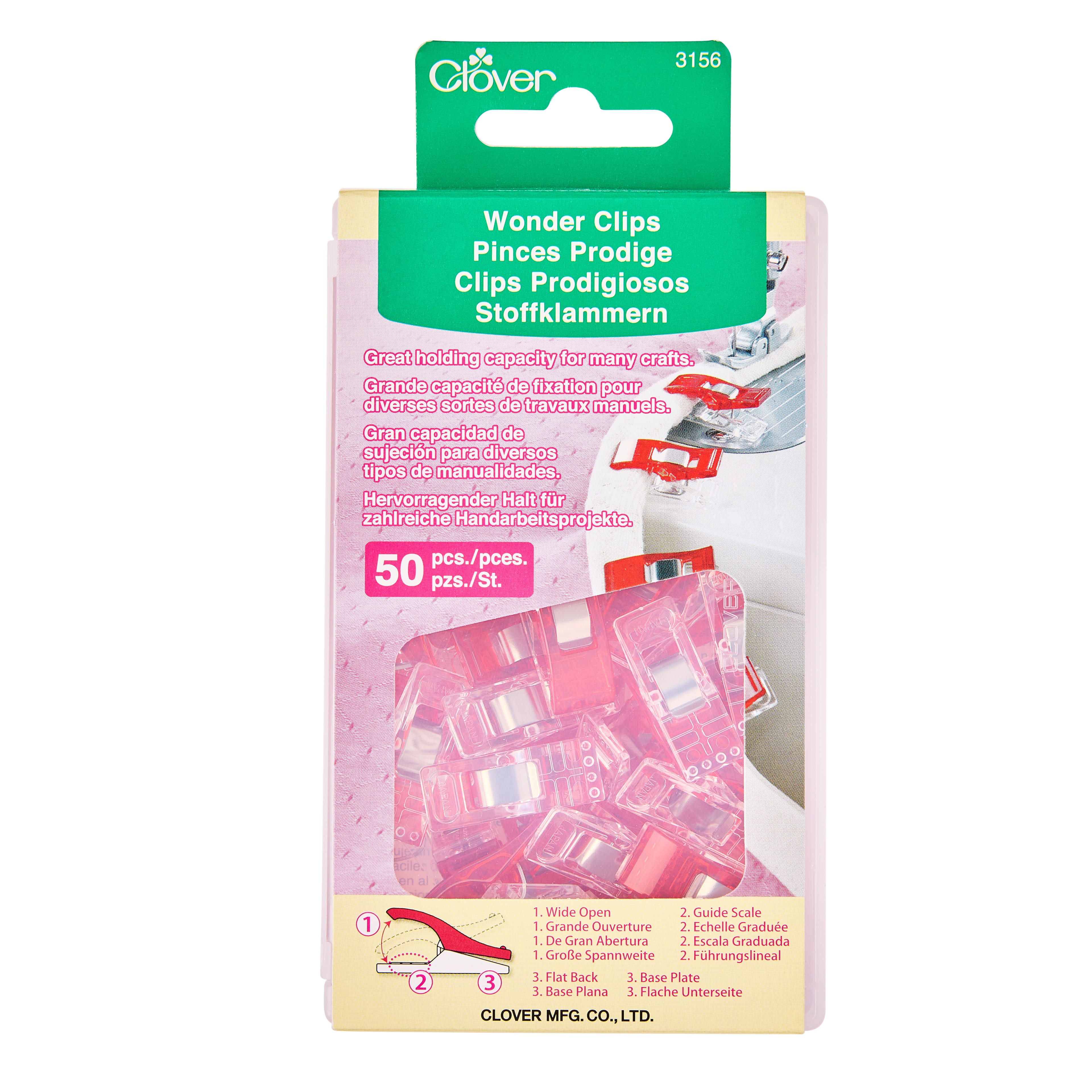 Clover Wonder Clips (3156) 50 Pieces BRAND NEW IN BOX & SEALED